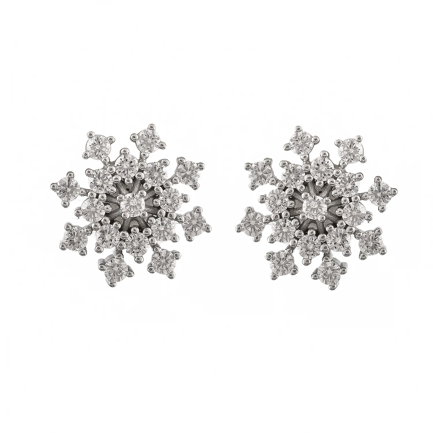 Valentine's Day Sterling Silver Floral Burst Stud - Image 5