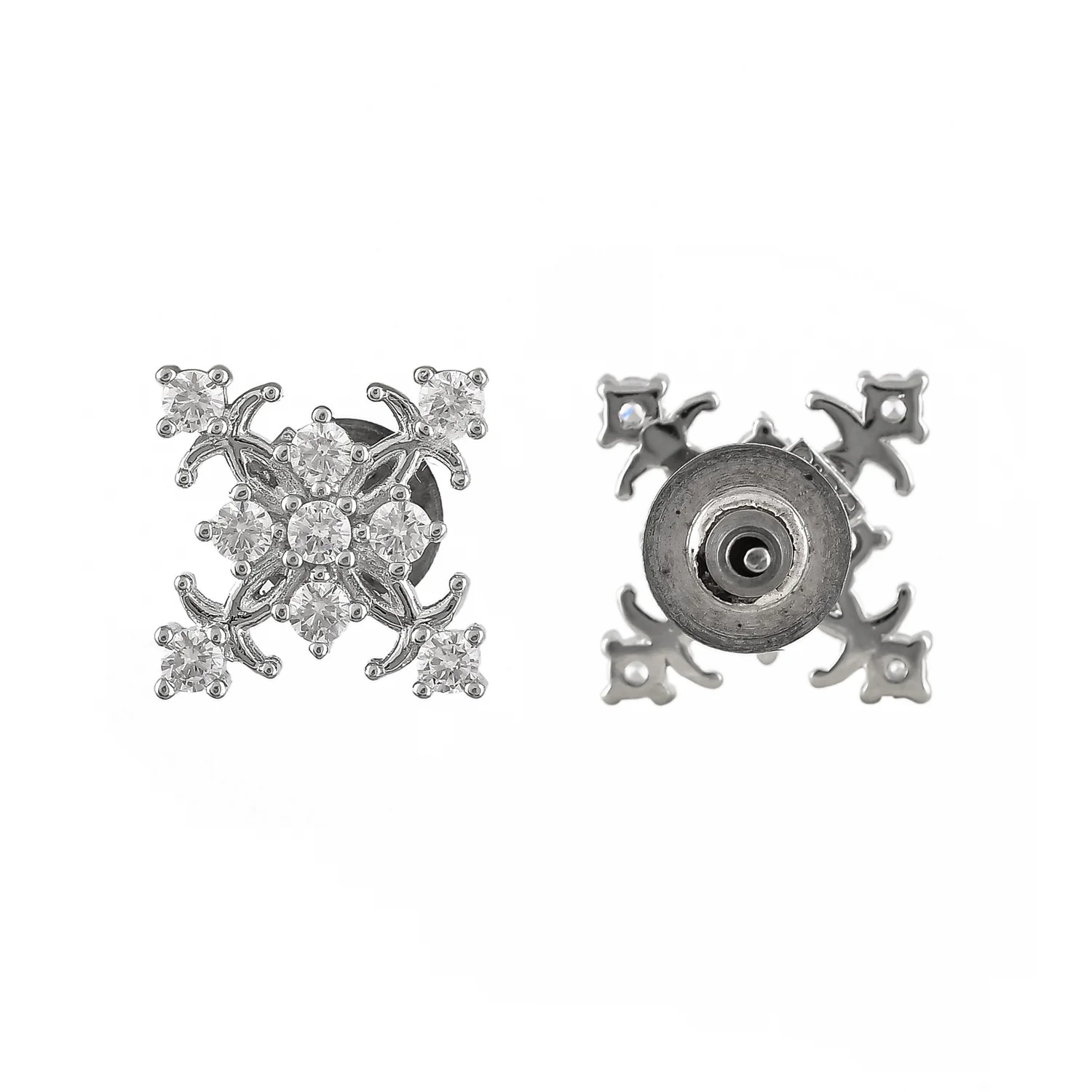 Valentine's Day Sterling Silver Renaissance Floral Stud - Image 3