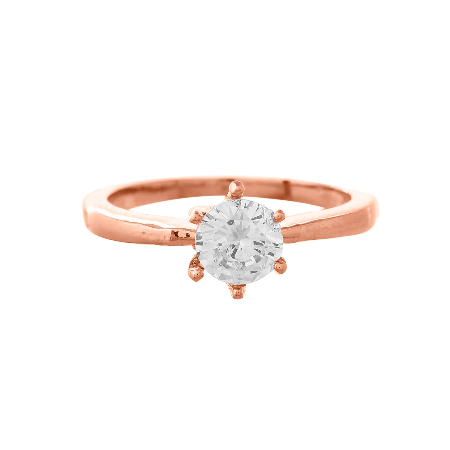 Valentines Eternal Glow Solitaire Rose Gold Ring - Image 5