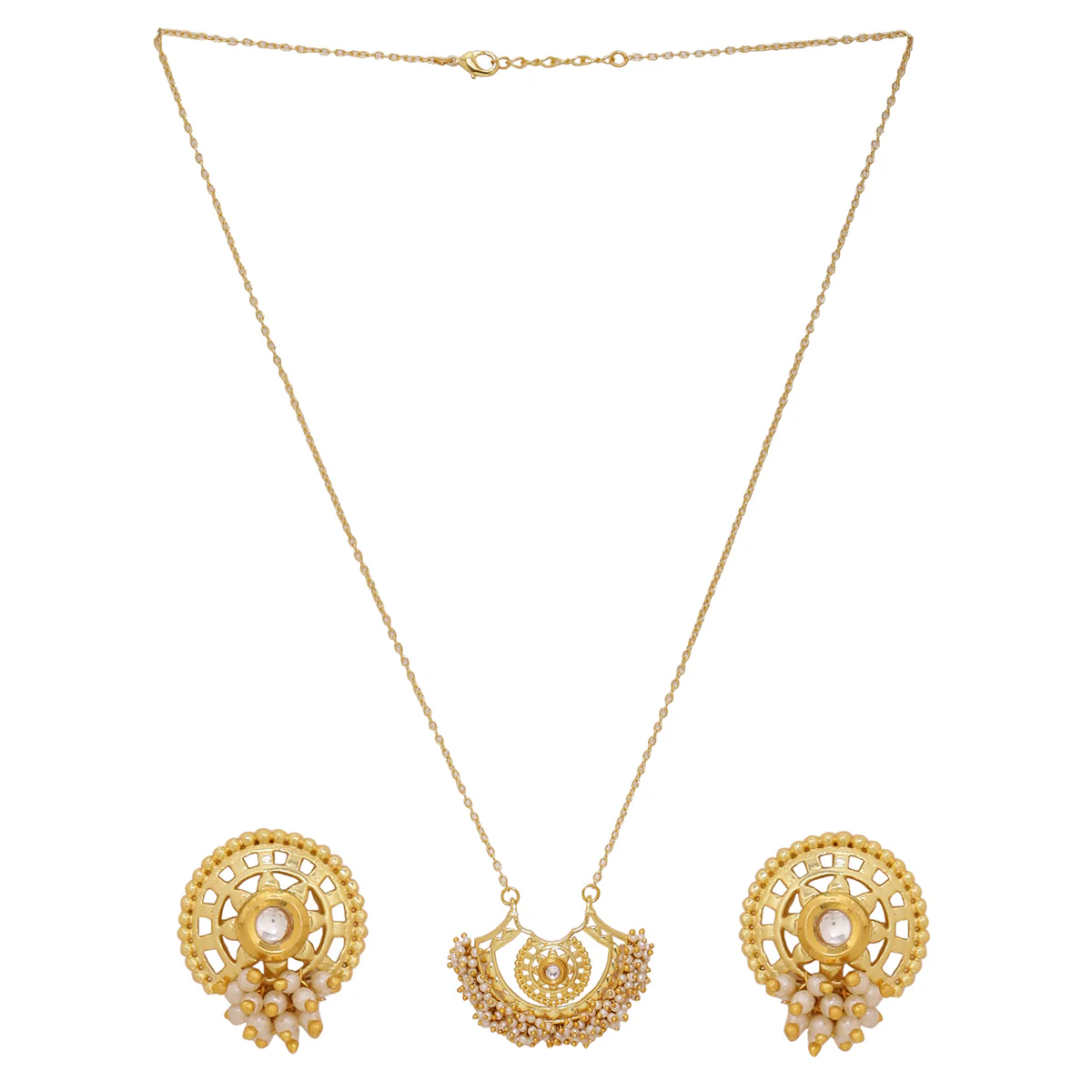Veerangana Antique Style Necklace Set - Image 4