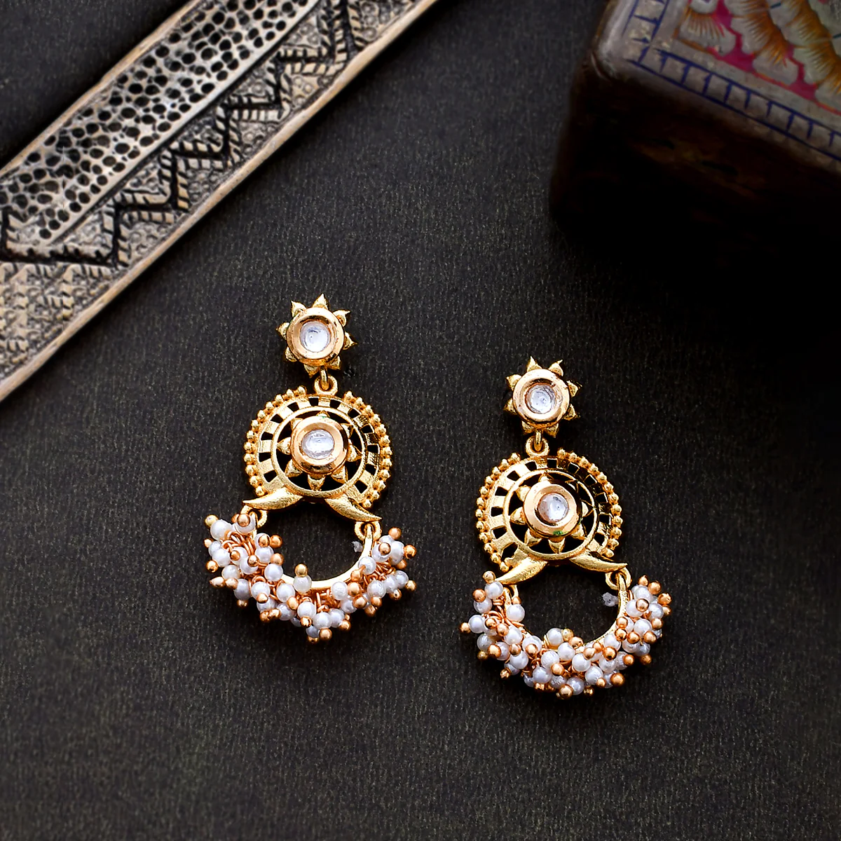 Veerangana Embellished Drop Earrings