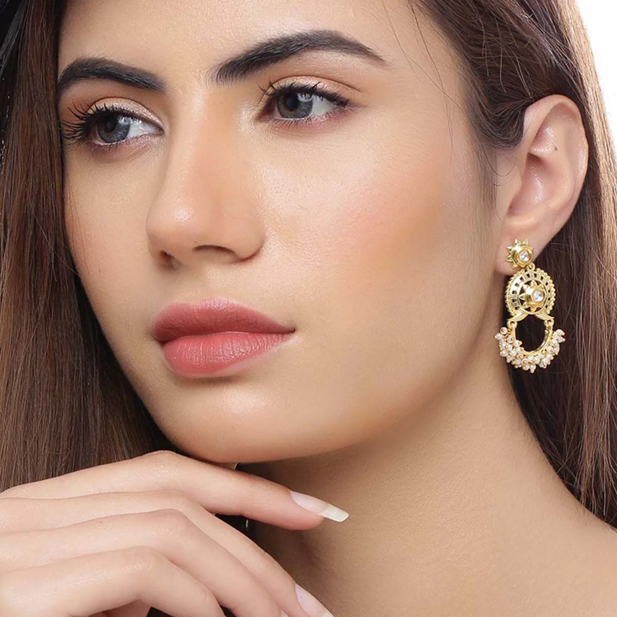 Veerangana Embellished Drop Earrings - Image 2