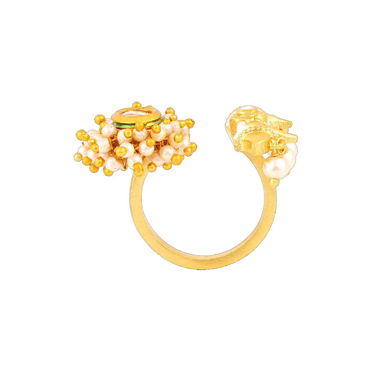 Veerangana Embellished Two Fingers Ring - Image 4
