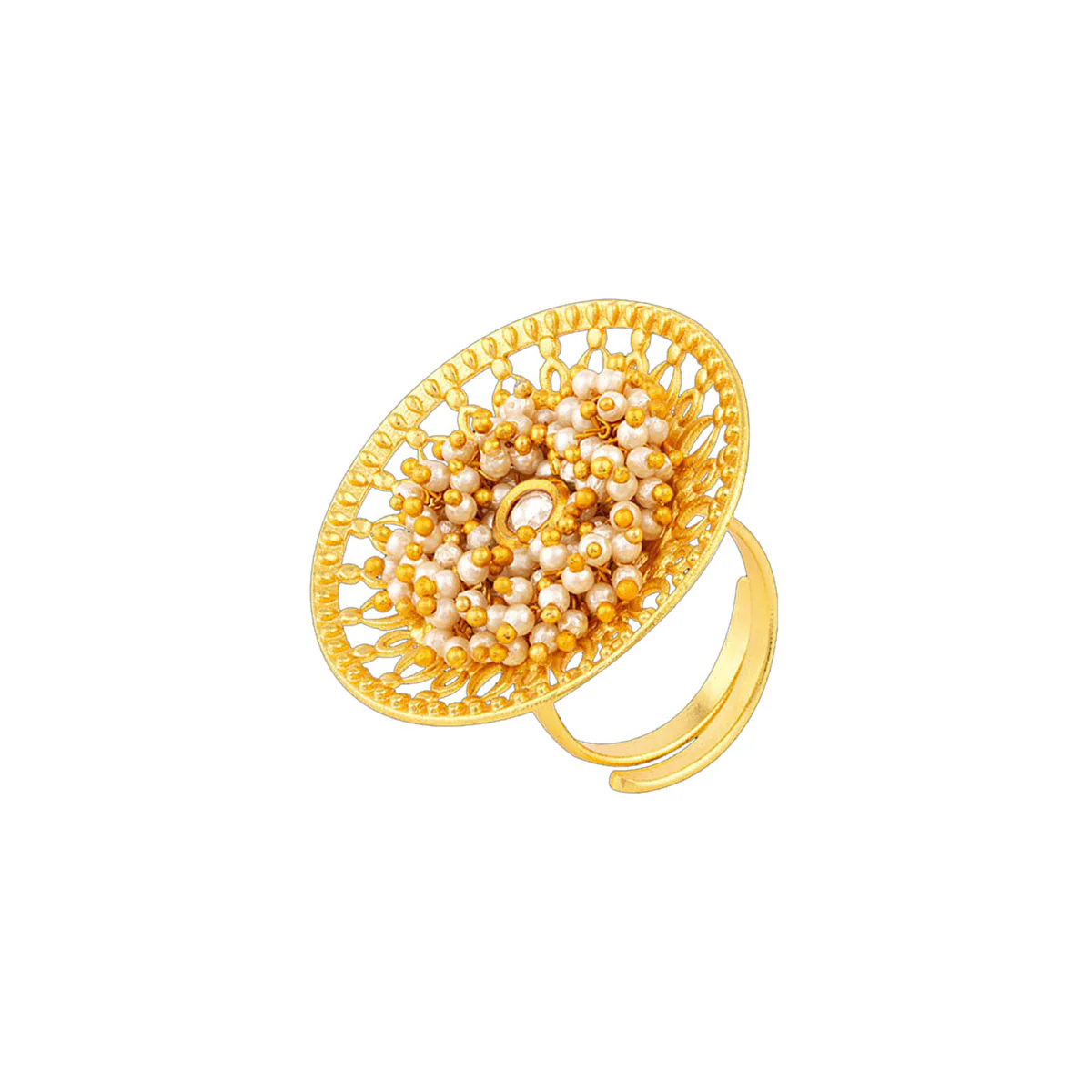 Veerangana Heavily Embellished Ring - Image 3