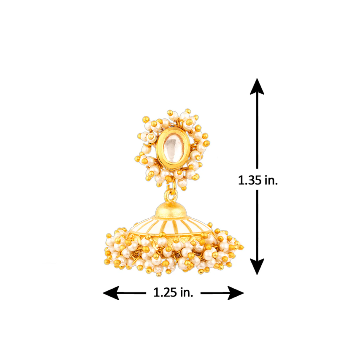 Veerangana Jhumka Style Earrings - Image 5