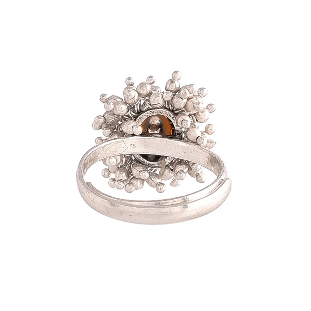 Veerangana Pearls Bunch Kundan Ring - Image 5