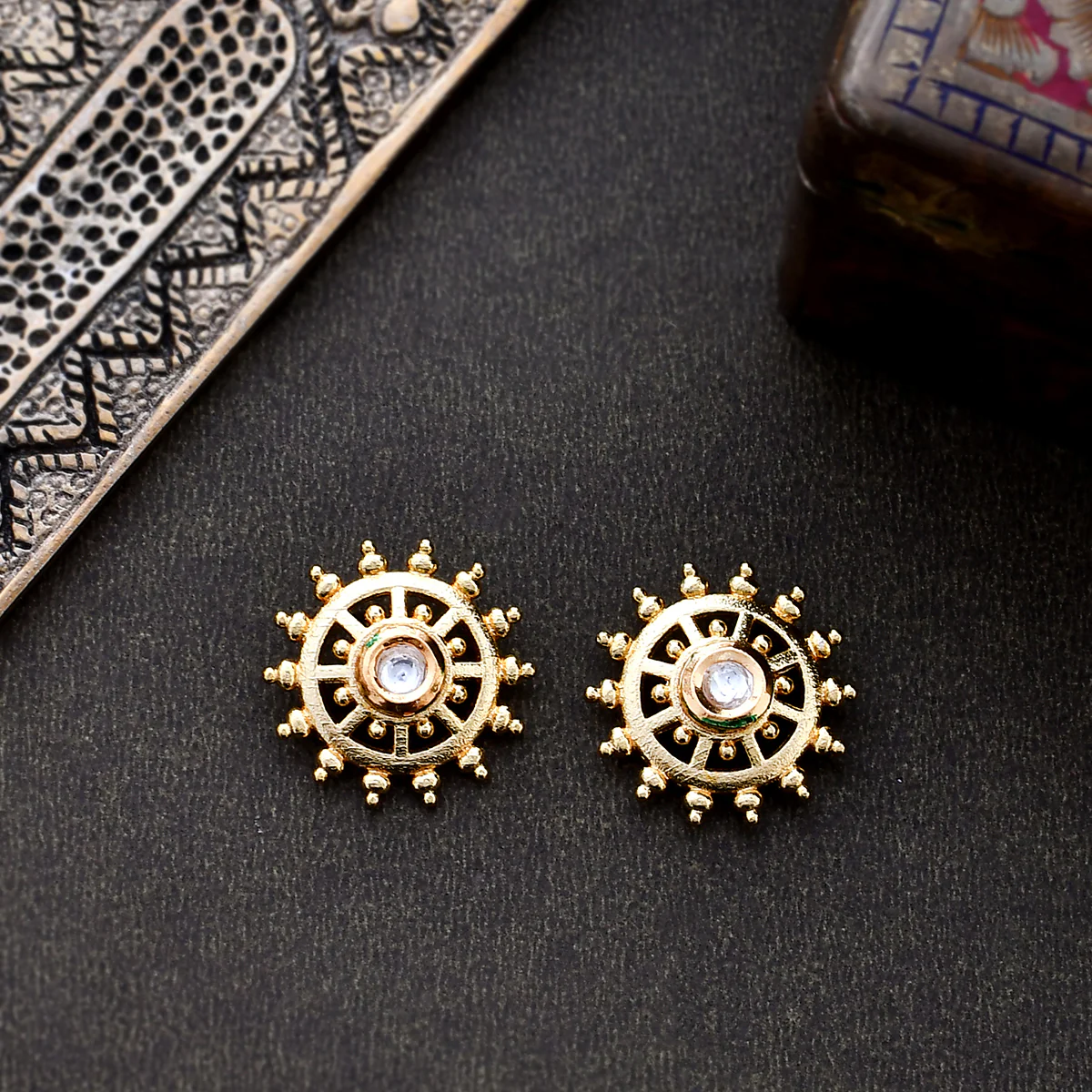Veerangana Spokes and Wheels Earrings