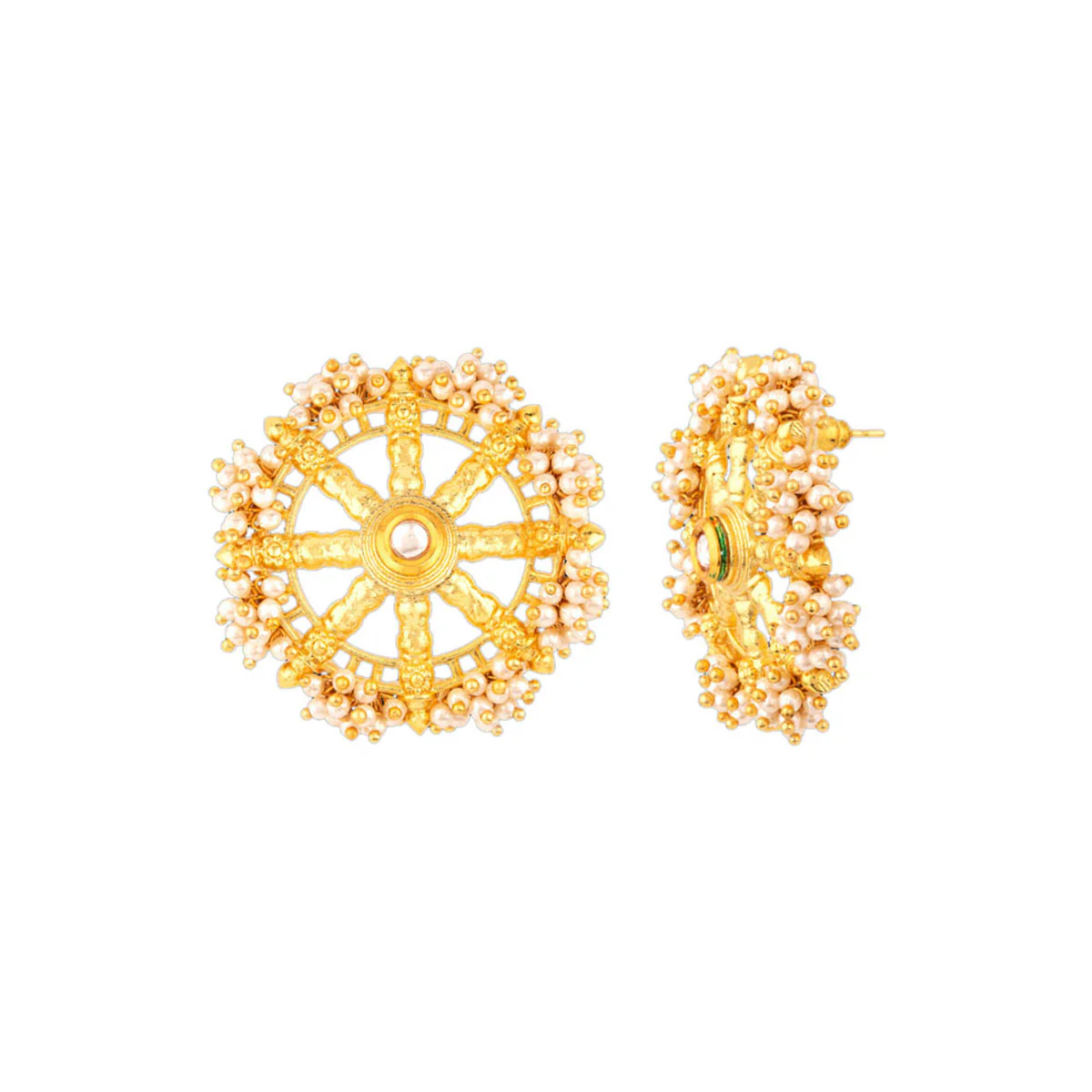 Veerangana Spokes and Wheels Stud Earrings - Image 4