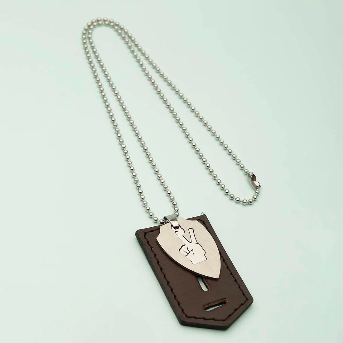 Victory Symbol Pendant With Chain For Men