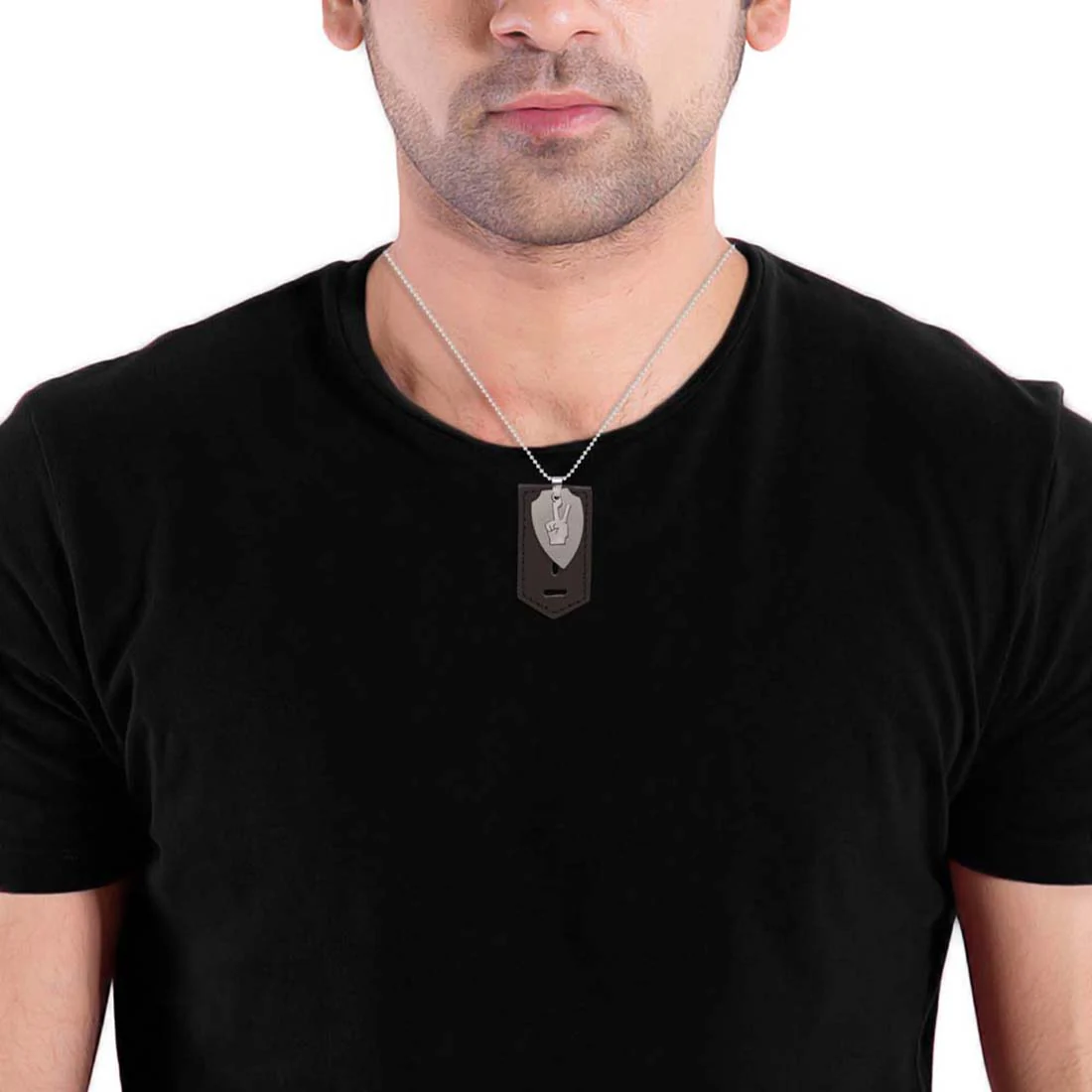 Victory Symbol Pendant With Chain For Men - Image 2