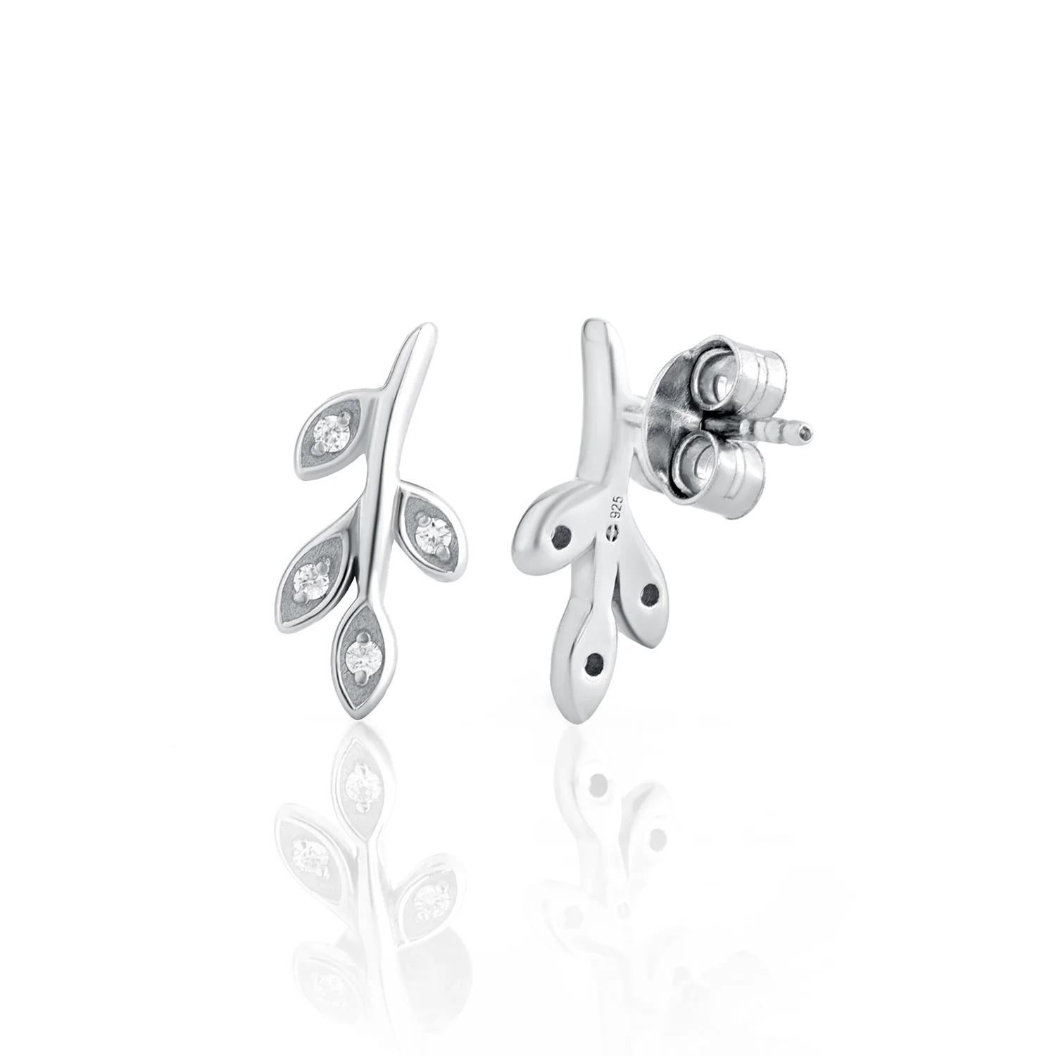 Vine Grace Lab-Grown Diamond Stud Earrings - Image 3