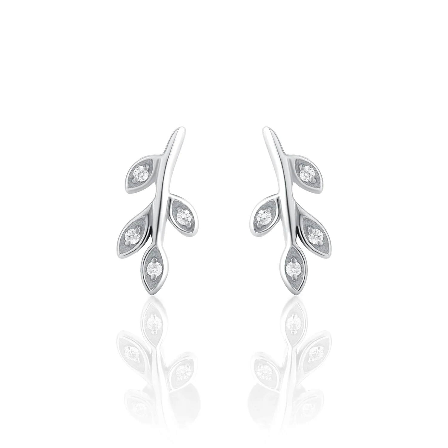 Vine Grace Lab-Grown Diamond Stud Earrings - Image 4