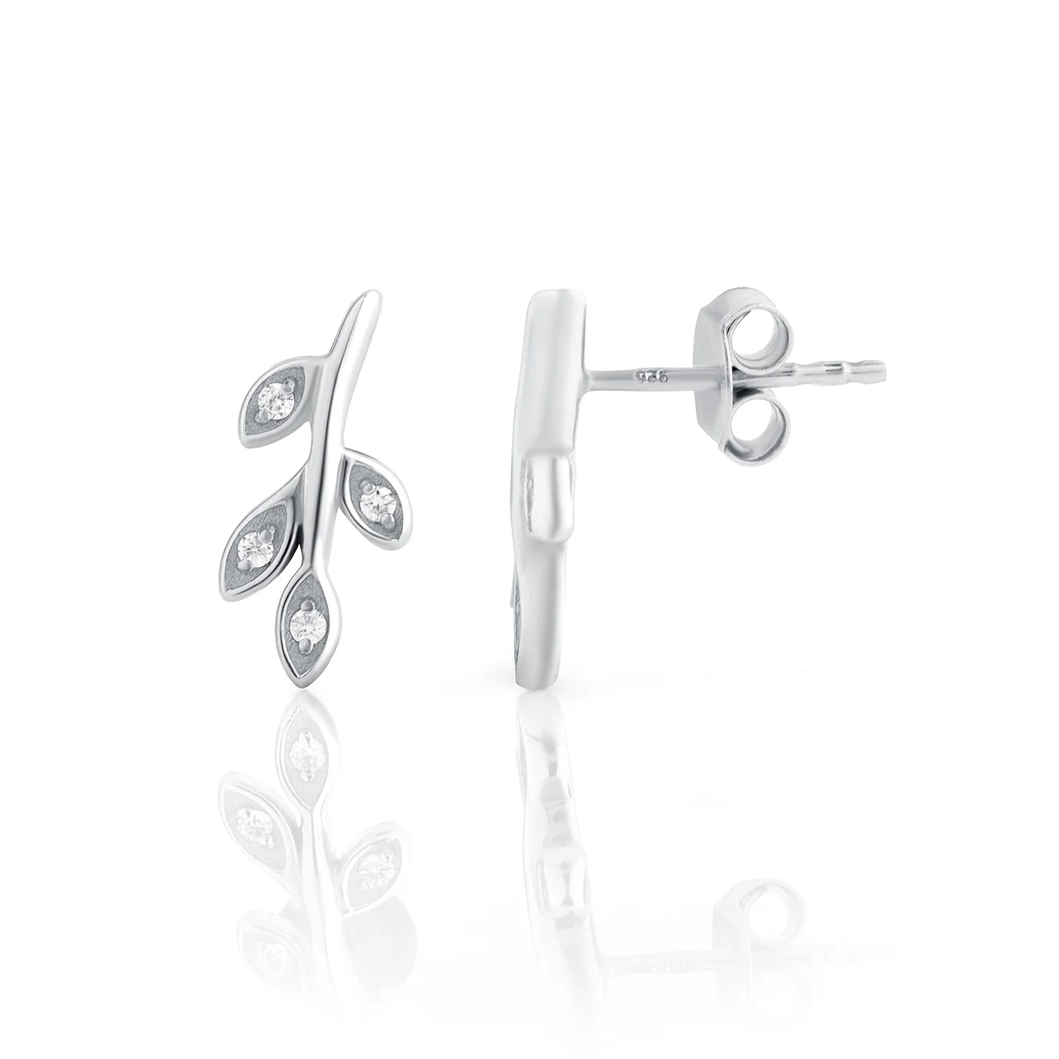 Vine Grace Lab-Grown Diamond Stud Earrings - Image 5