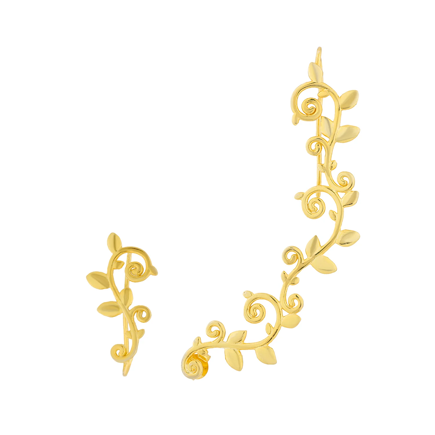 Vines Fleur Vein Mismatched Sterling Silver Earrings - Image 5