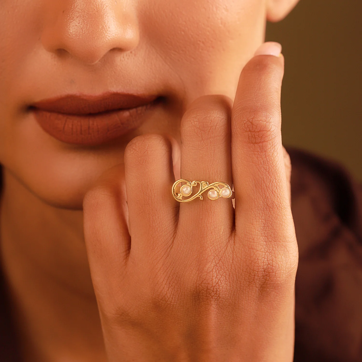 Vines Jasmine Curl Sterling Silver Ring - Image 2