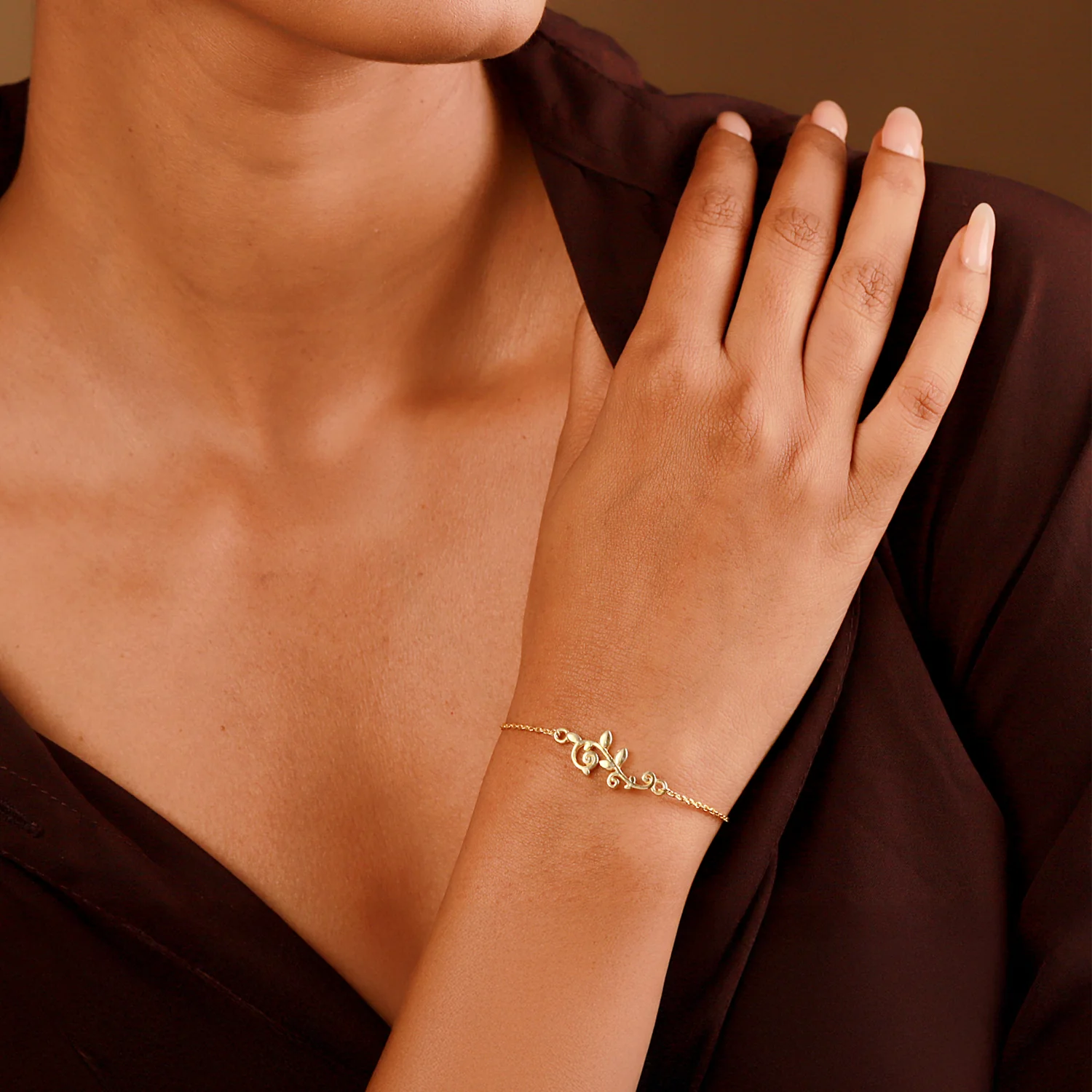 Vines Jasmine Sterling Silver Curl Bracelet - Image 2