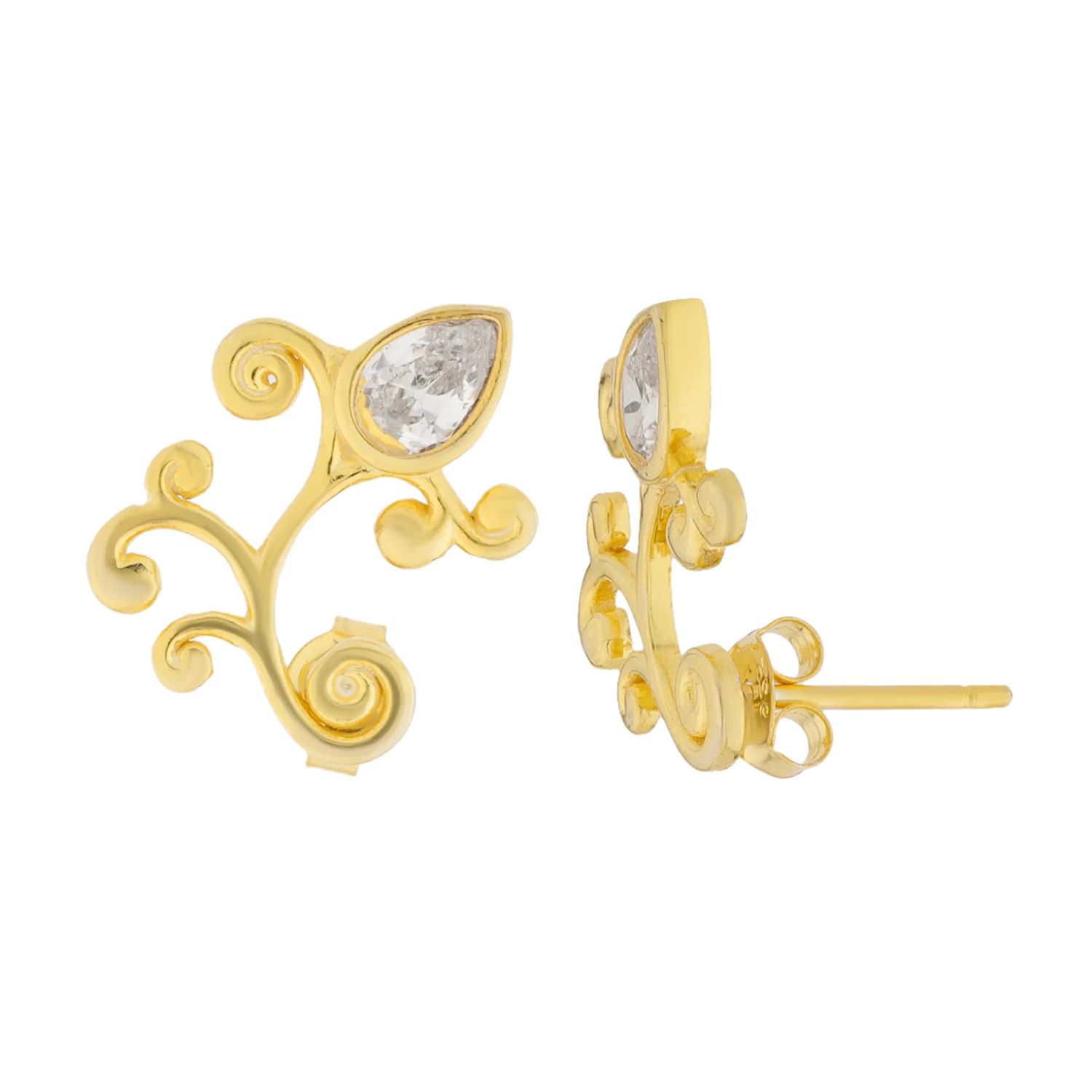 Vines Olive Twine Stud Earrings - Image 3