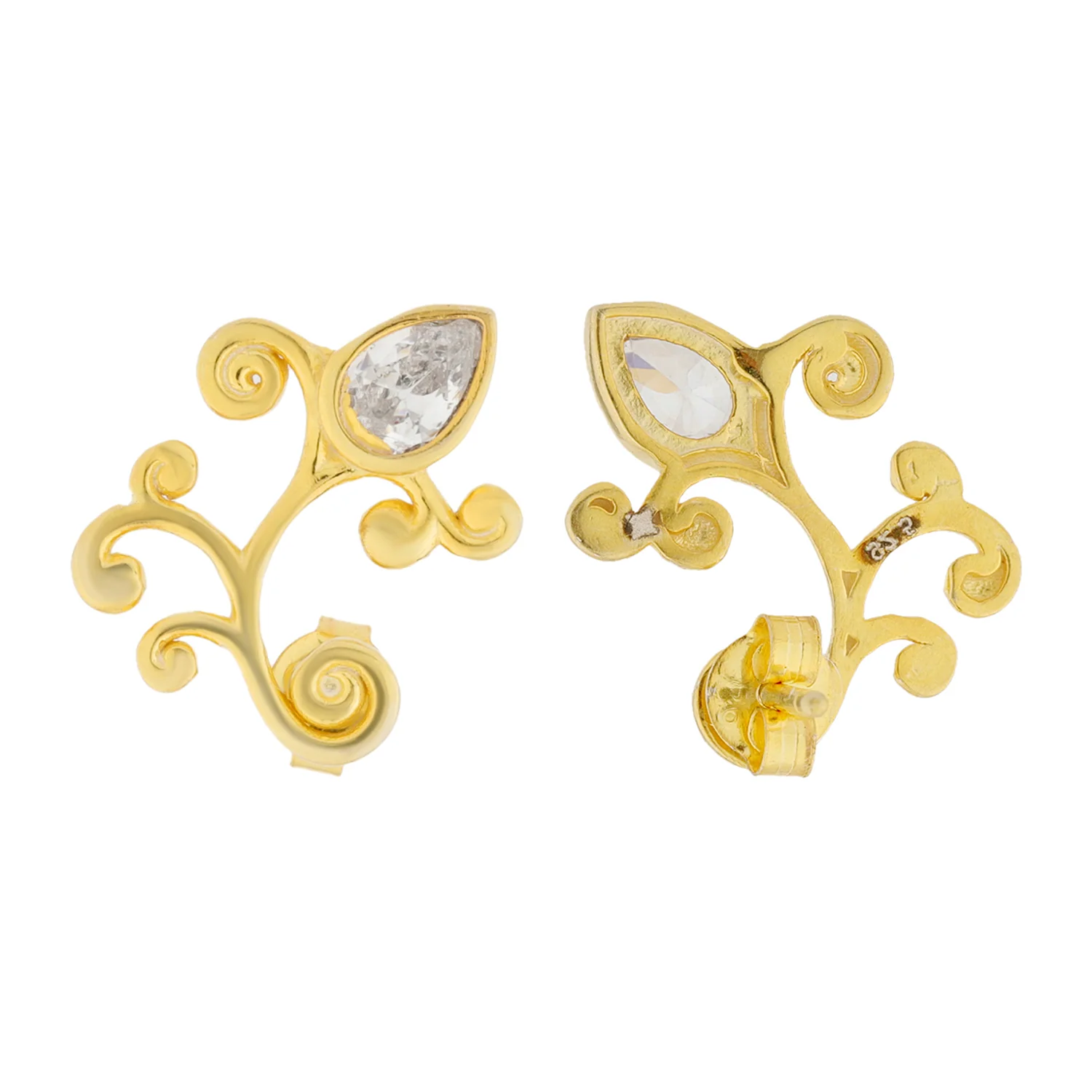 Vines Olive Twine Stud Earrings - Image 5