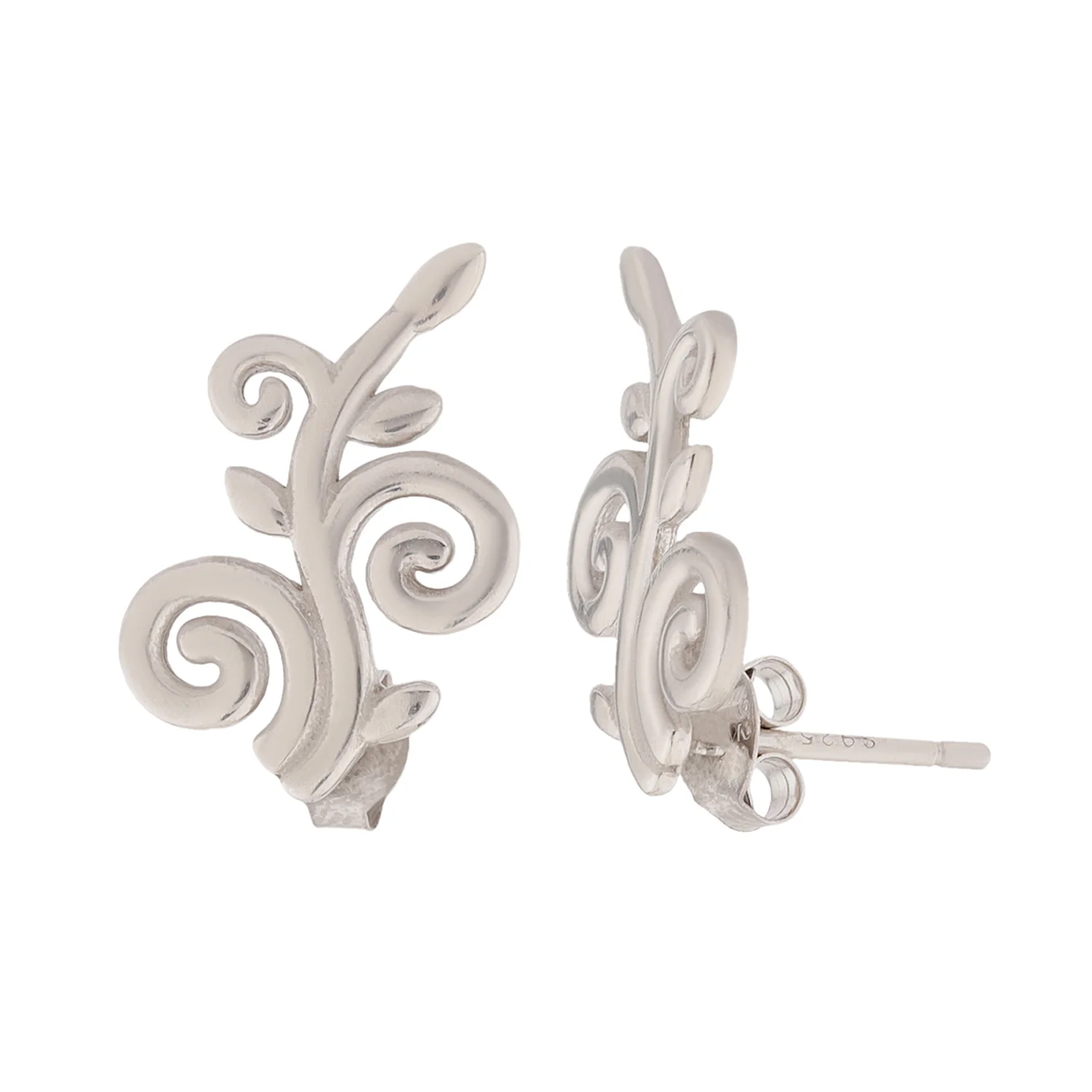 Vines Tangle & Bloom Sterling Silver Earrings - Image 3