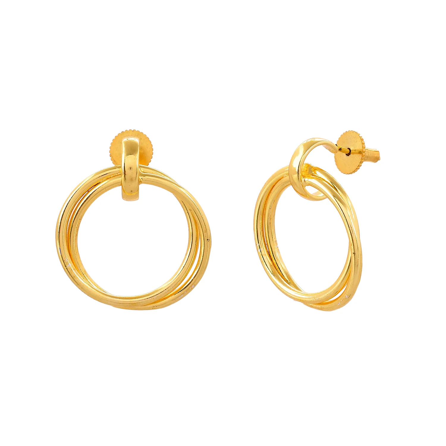 Voyage Eternal Loop Gold Earrings - Image 3