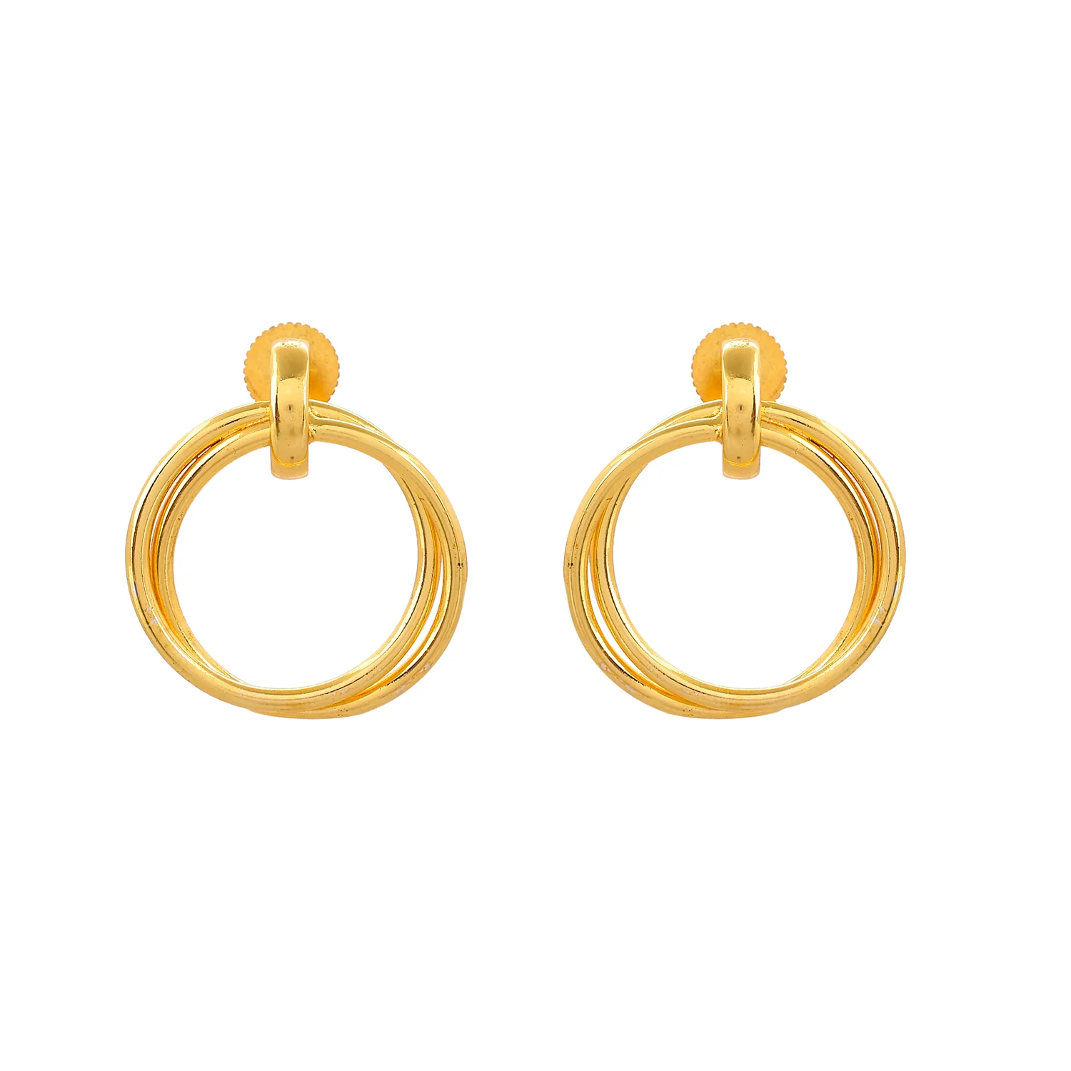 Voyage Eternal Loop Gold Earrings - Image 4