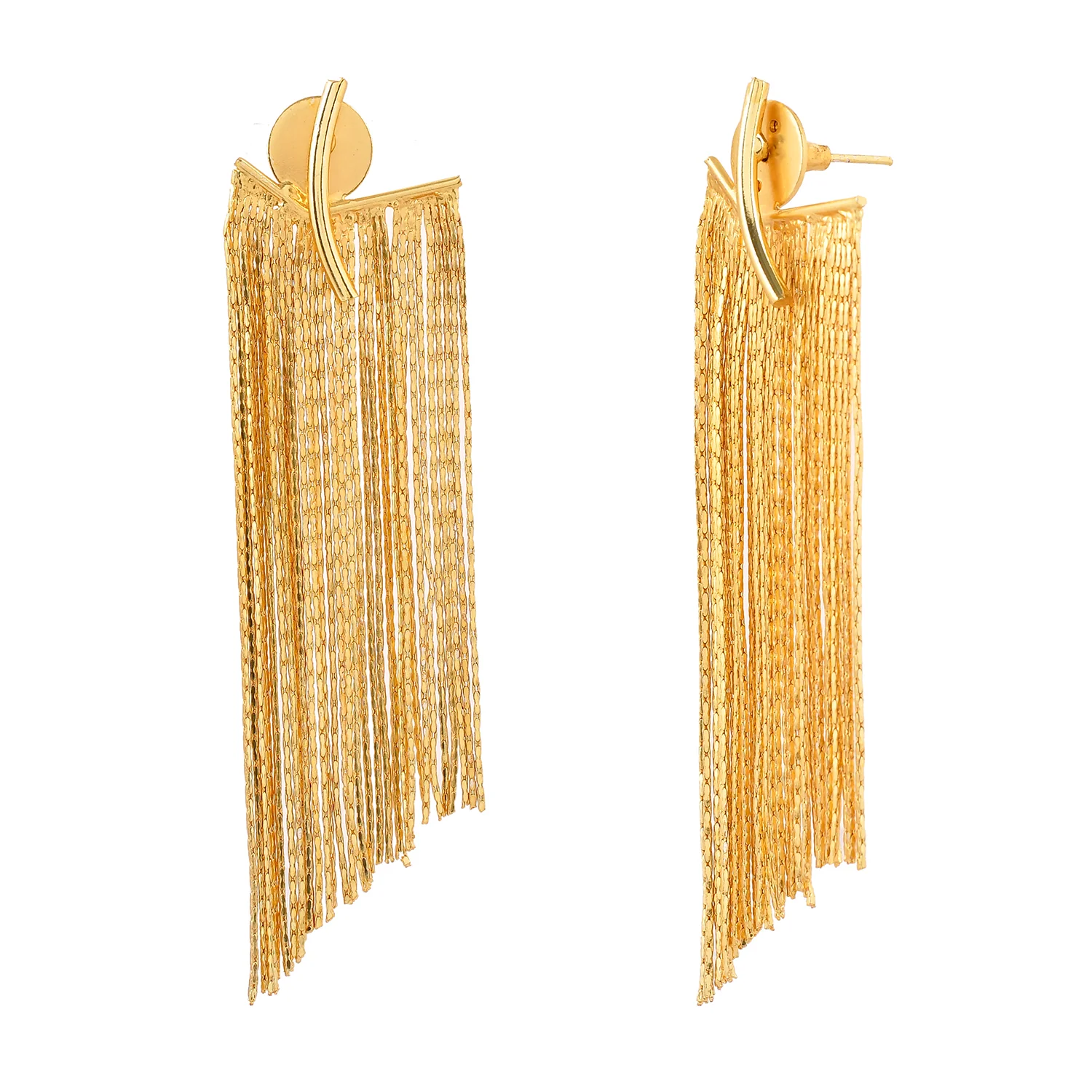 Voyage Glamour Cascade Gold Earrings - Image 3