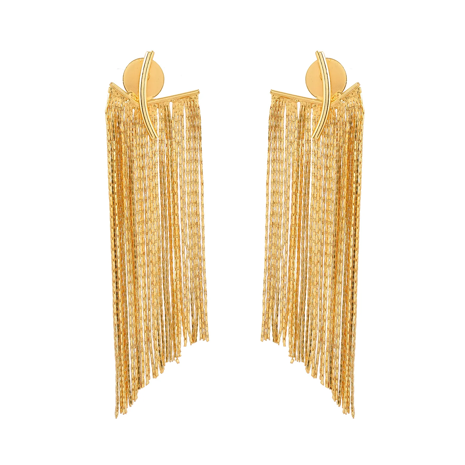 Voyage Glamour Cascade Gold Earrings - Image 4