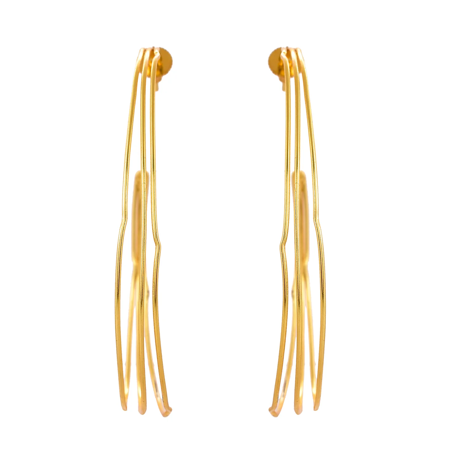 Voyage Golden Swing Hoop Earrings - Image 4