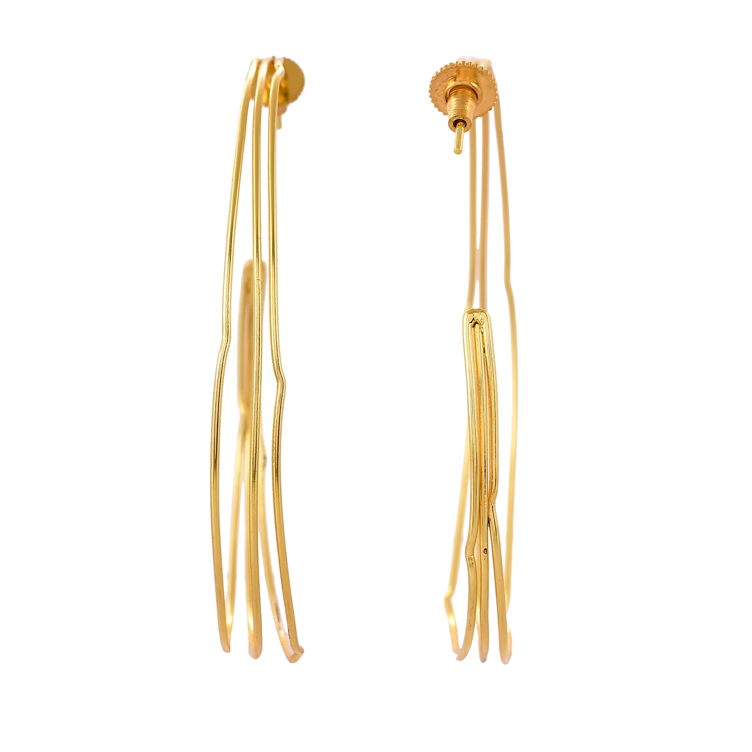 Voyage Golden Swing Hoop Earrings - Image 5