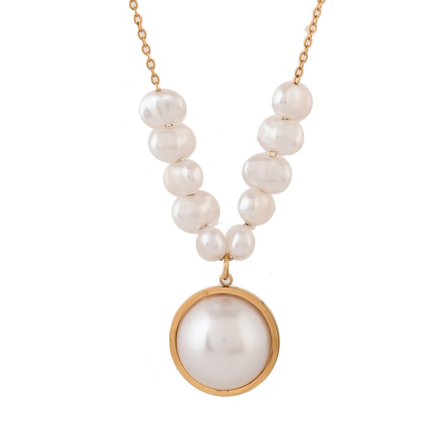 Voyage Pearl Bliss Golden Charm Pendant - Image 3