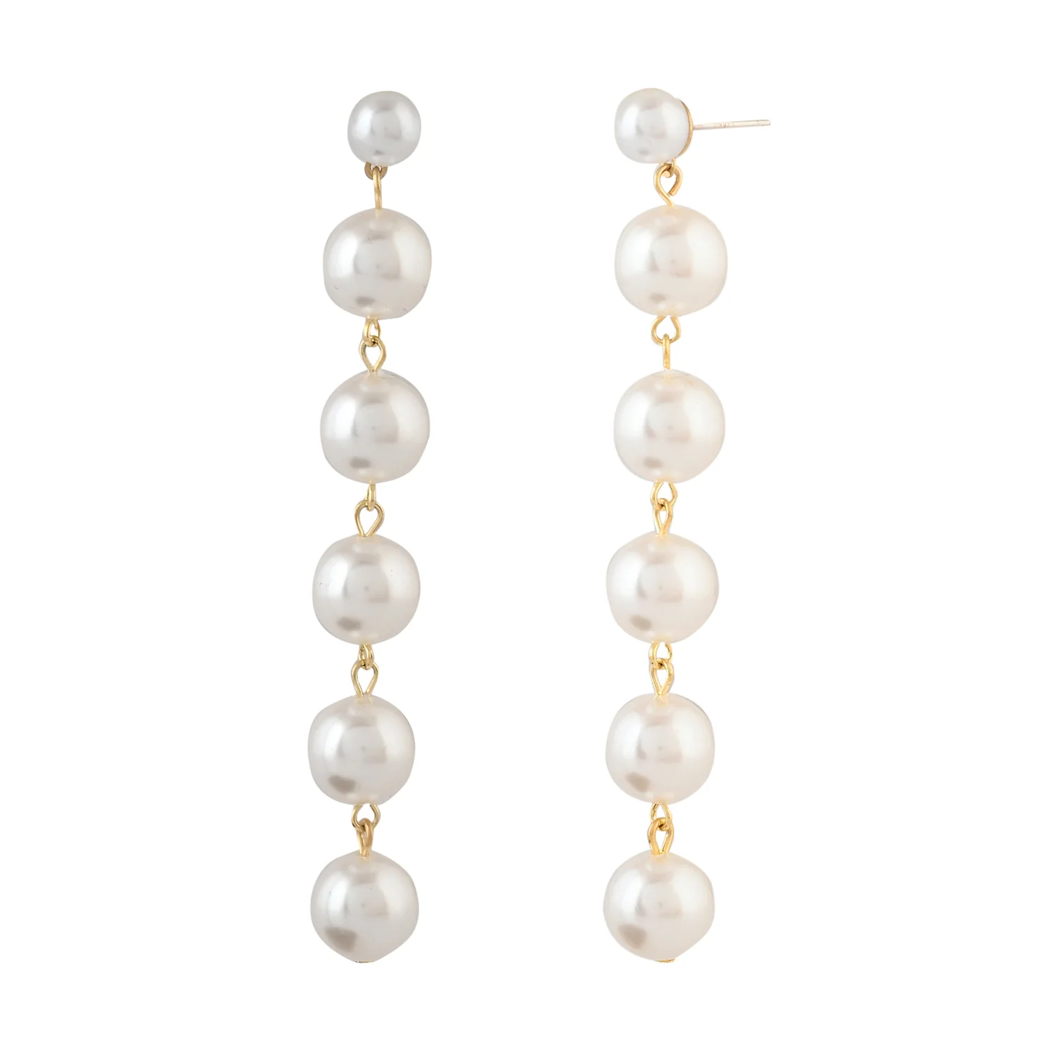 Voyage Pearl Cascade Long Dangler Earrings - Image 3