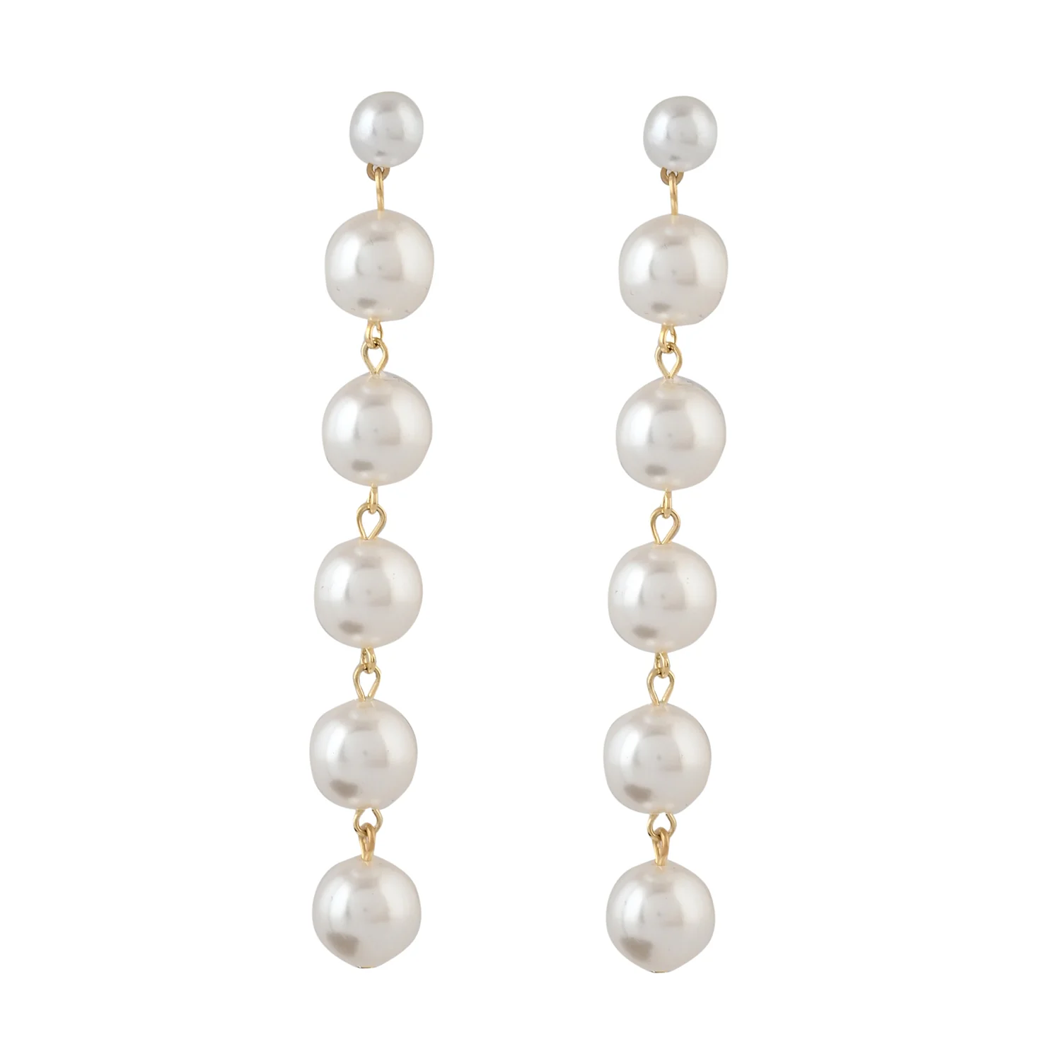 Voyage Pearl Cascade Long Dangler Earrings - Image 4