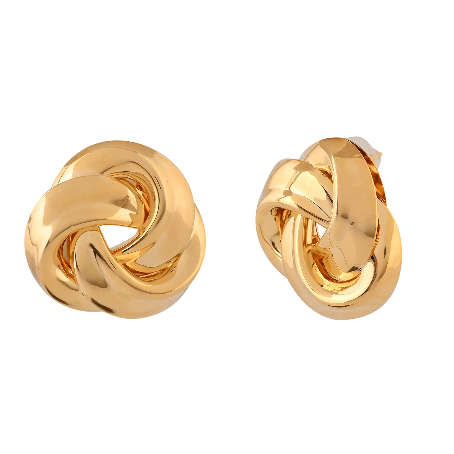 Voyage Sassy Knots Yellow Gold Studs - Image 3