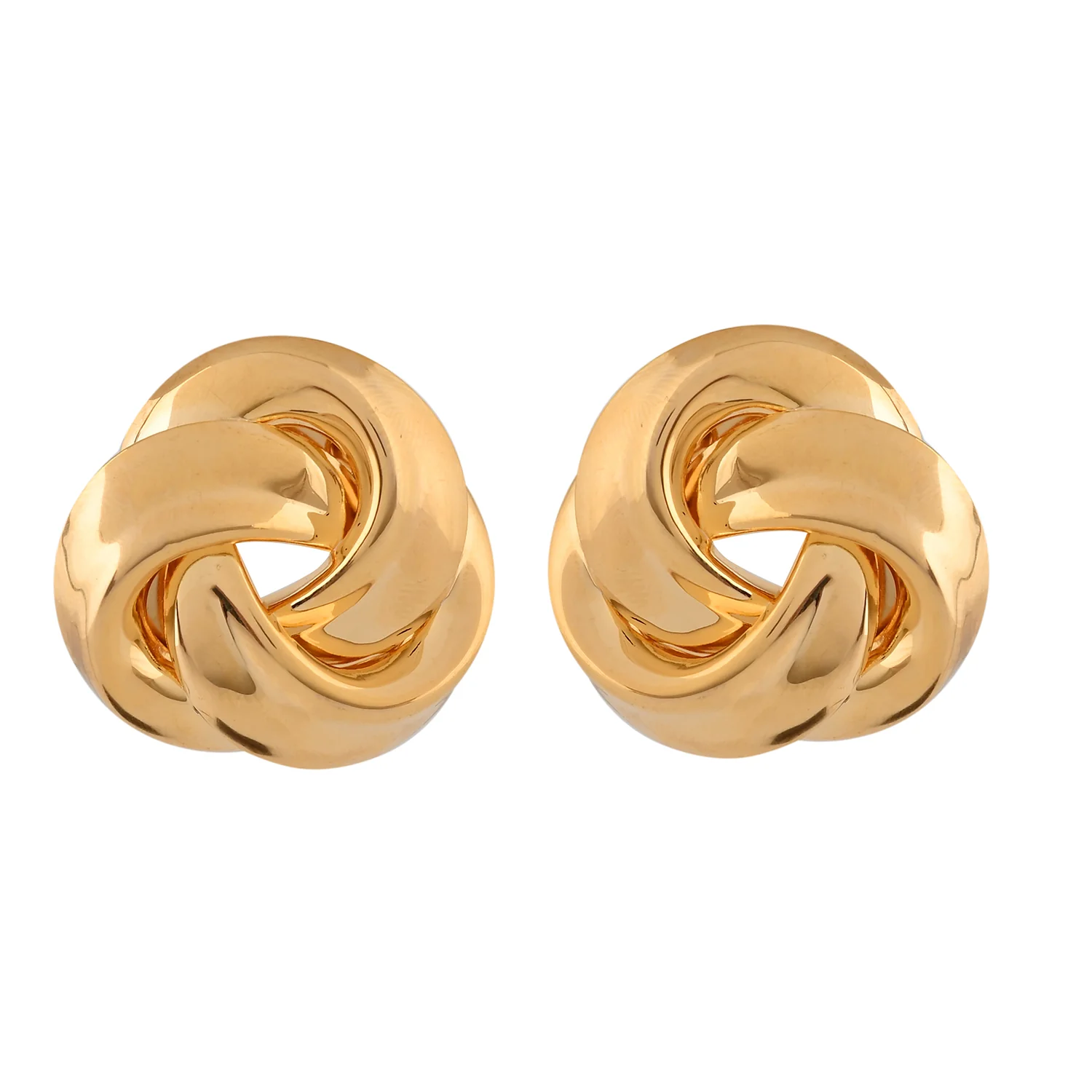 Voyage Sassy Knots Yellow Gold Studs - Image 4