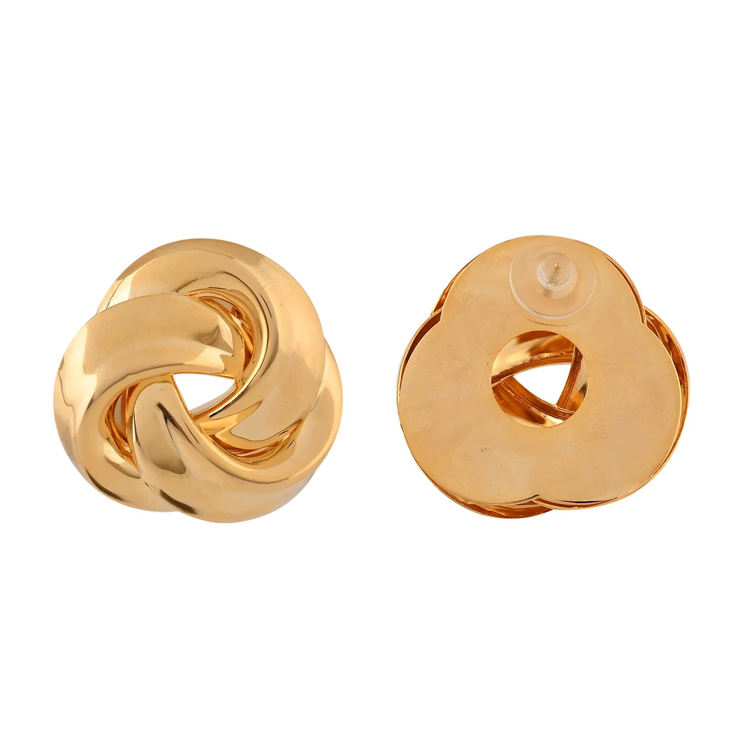 Voyage Sassy Knots Yellow Gold Studs - Image 5