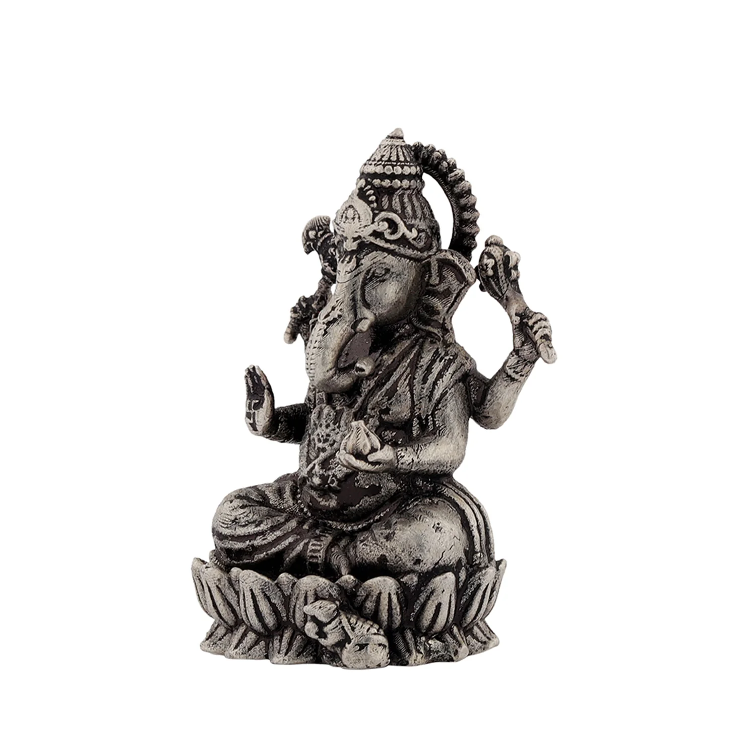 Voylla 92.5 Oxidised Silver Festive Ganesha Idol - Image 3