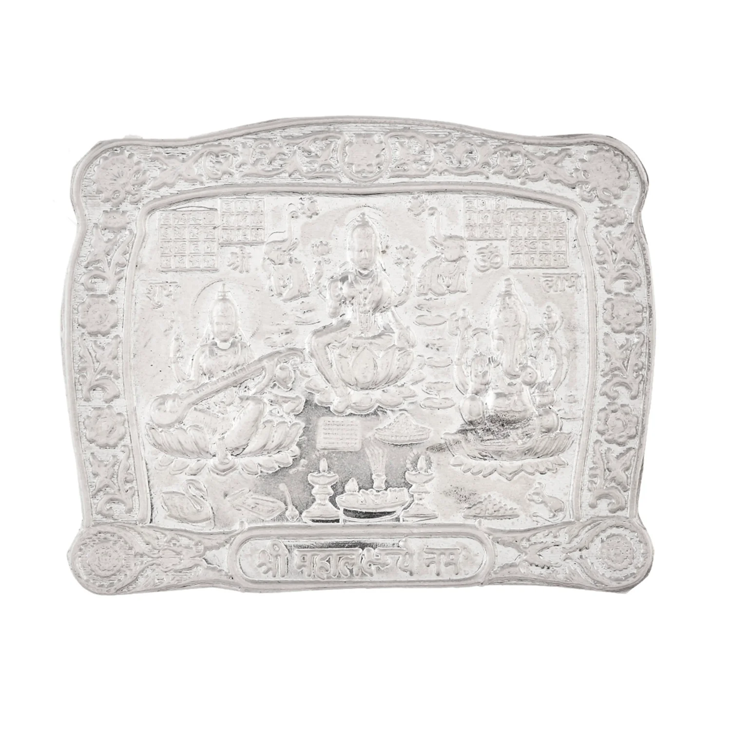 Voylla 92.5 Sterling Silver Lakshmi Ganesh Saraswati Patra - Image 3