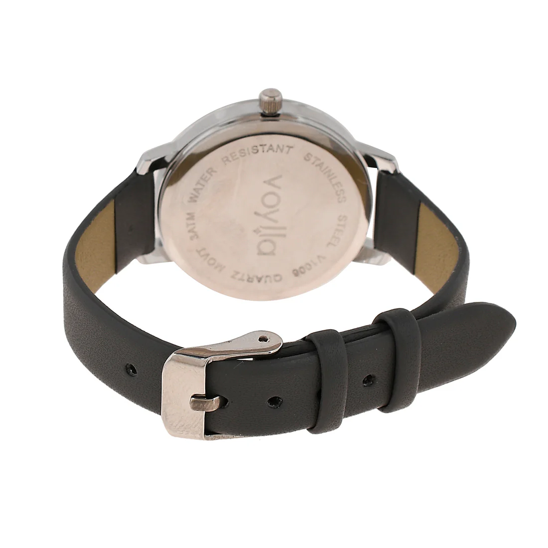 Elegant Voylla Black and Silver Luxury Watch for Any Occasion - Image 4