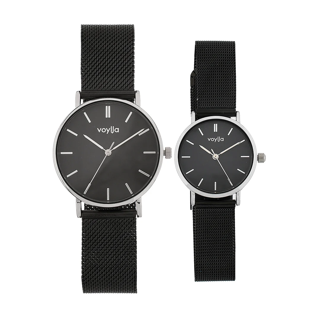Voylla Black Dial Couple Analog Watches - Image 3