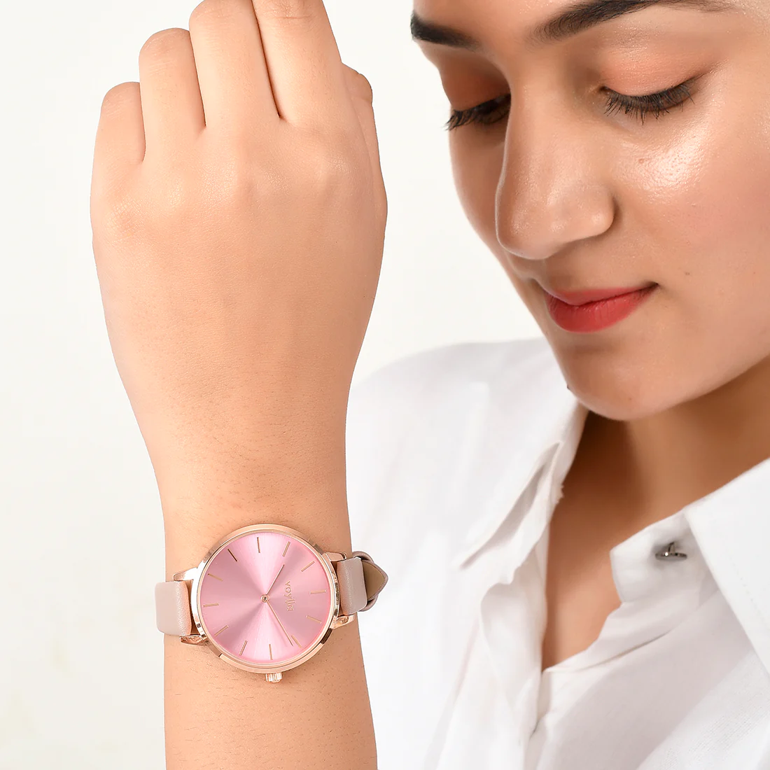 Voylla Purple Dial Rose Gold Plated Watch - Image 2