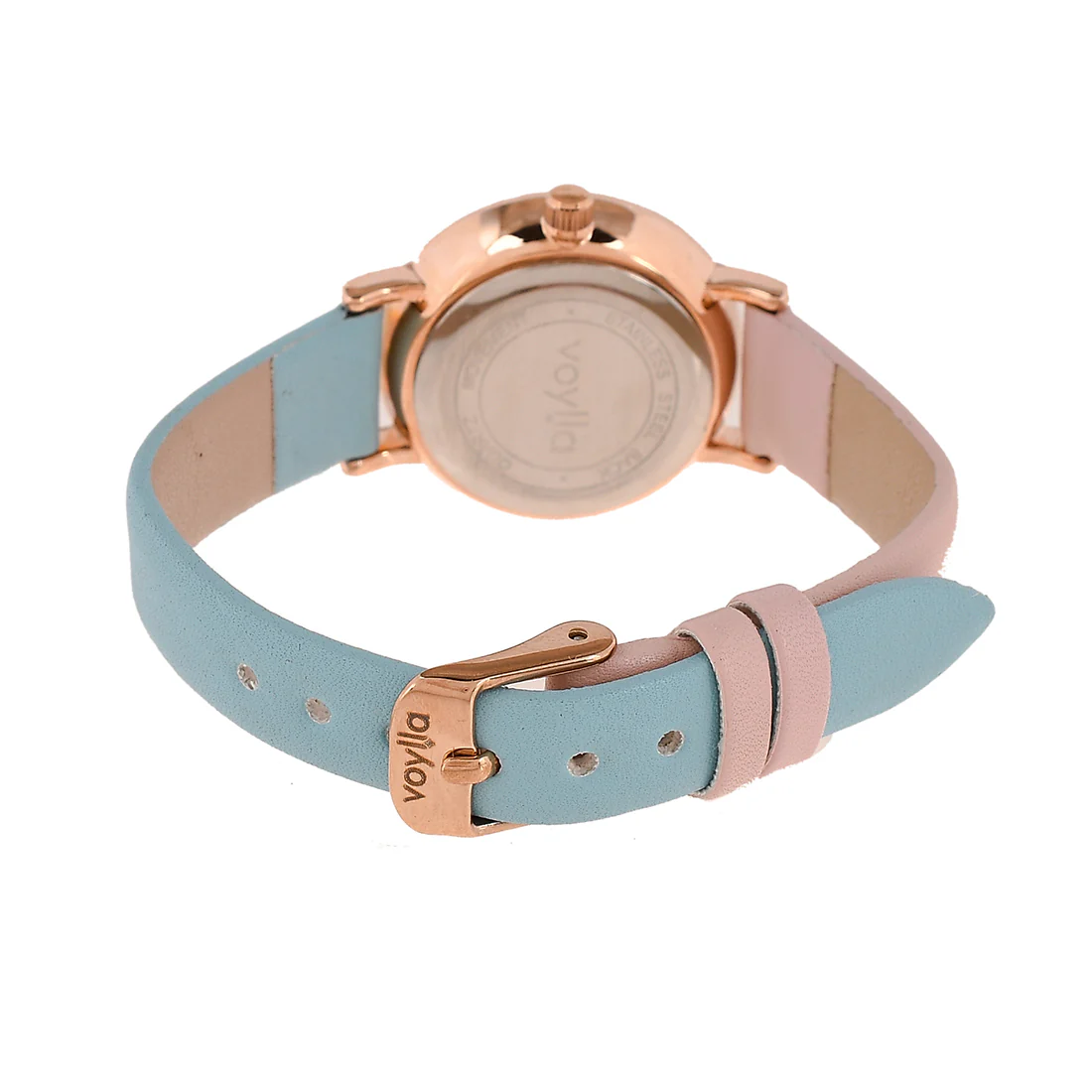 Voylla Blue and Pink Dial Watch - Image 3