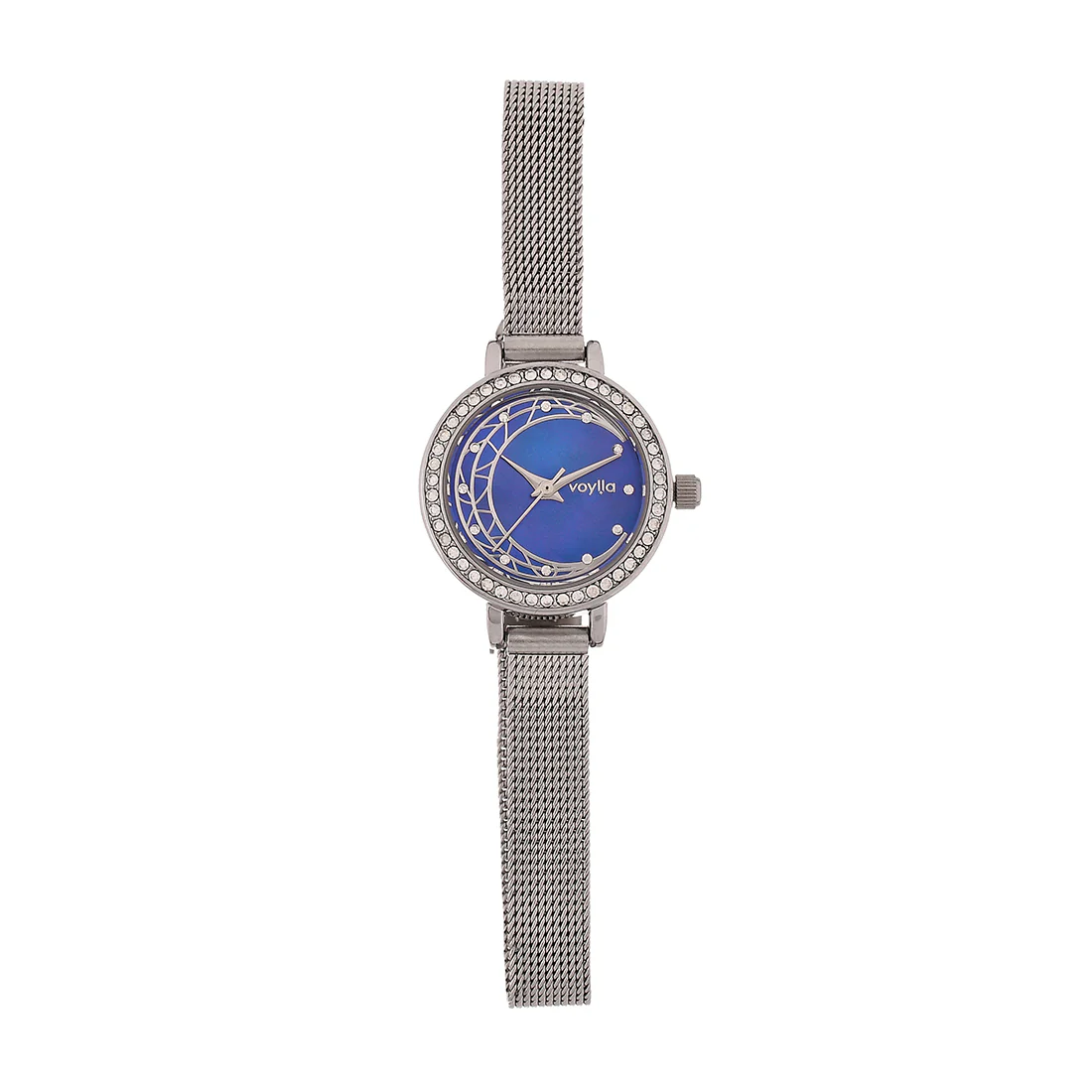 Voylla Crescent Motif Blue Dial Watch - Image 3