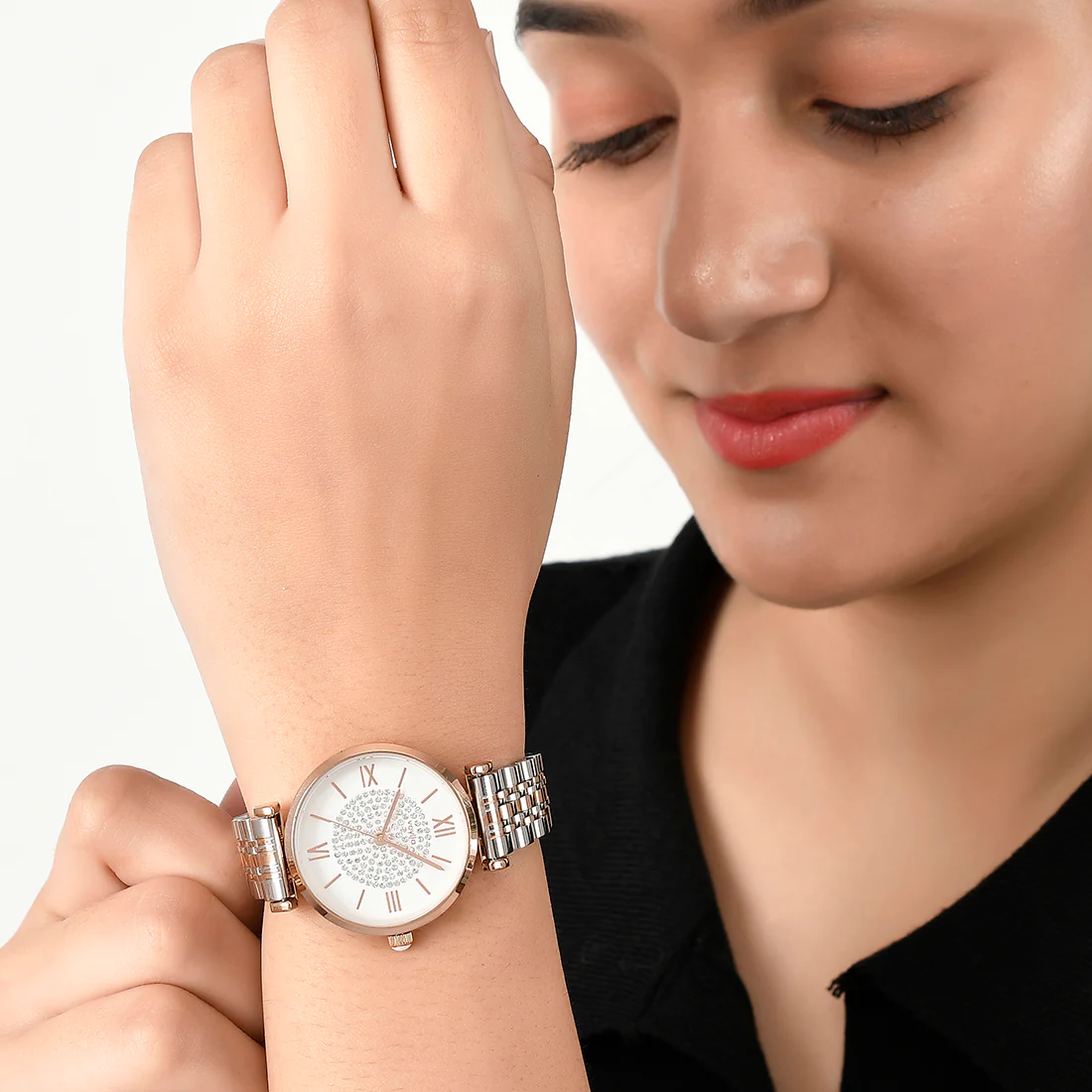 Voylla Gemstones Encrusted Dial Watch - Image 2