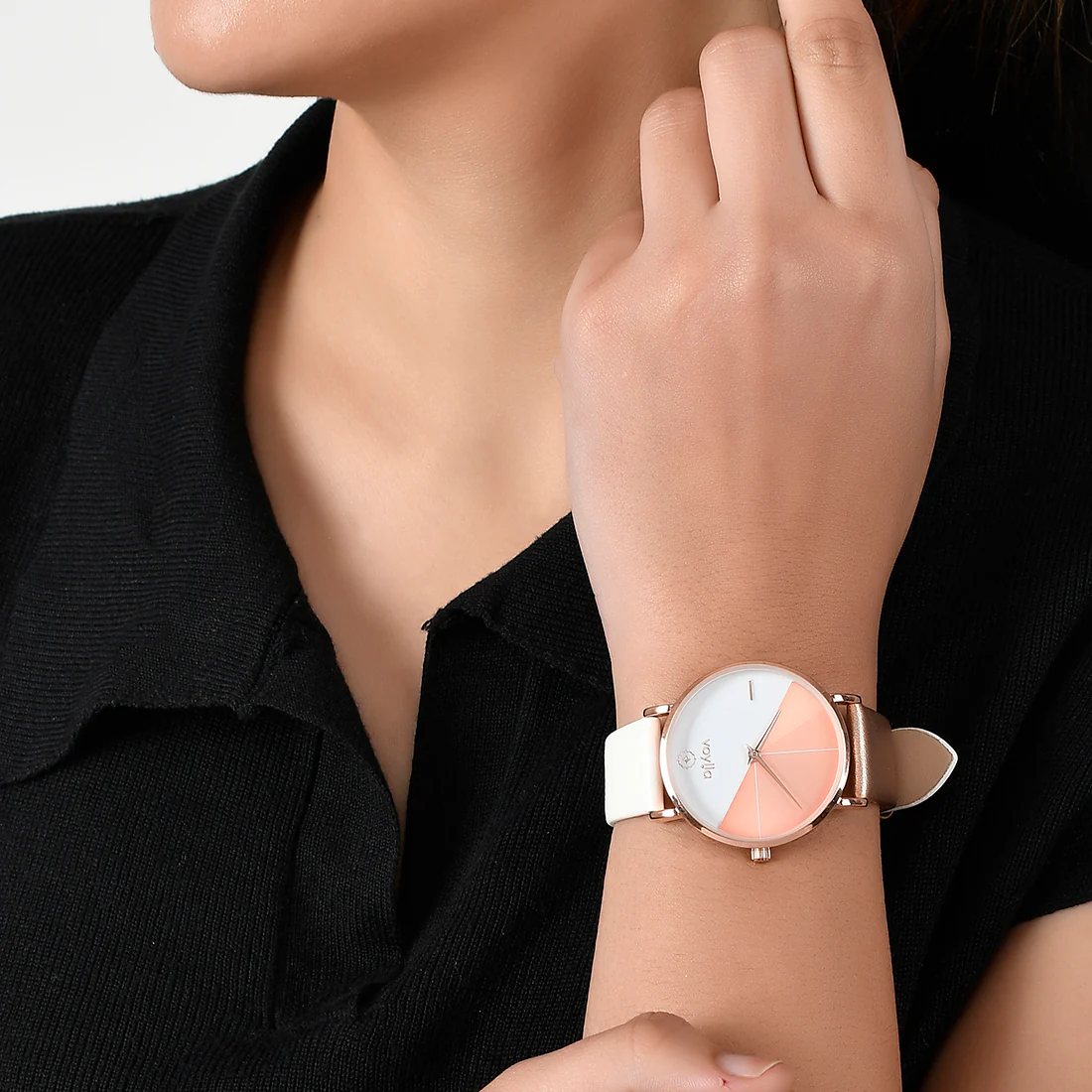 Voylla Gold Round Dial Analog Watch - Image 2