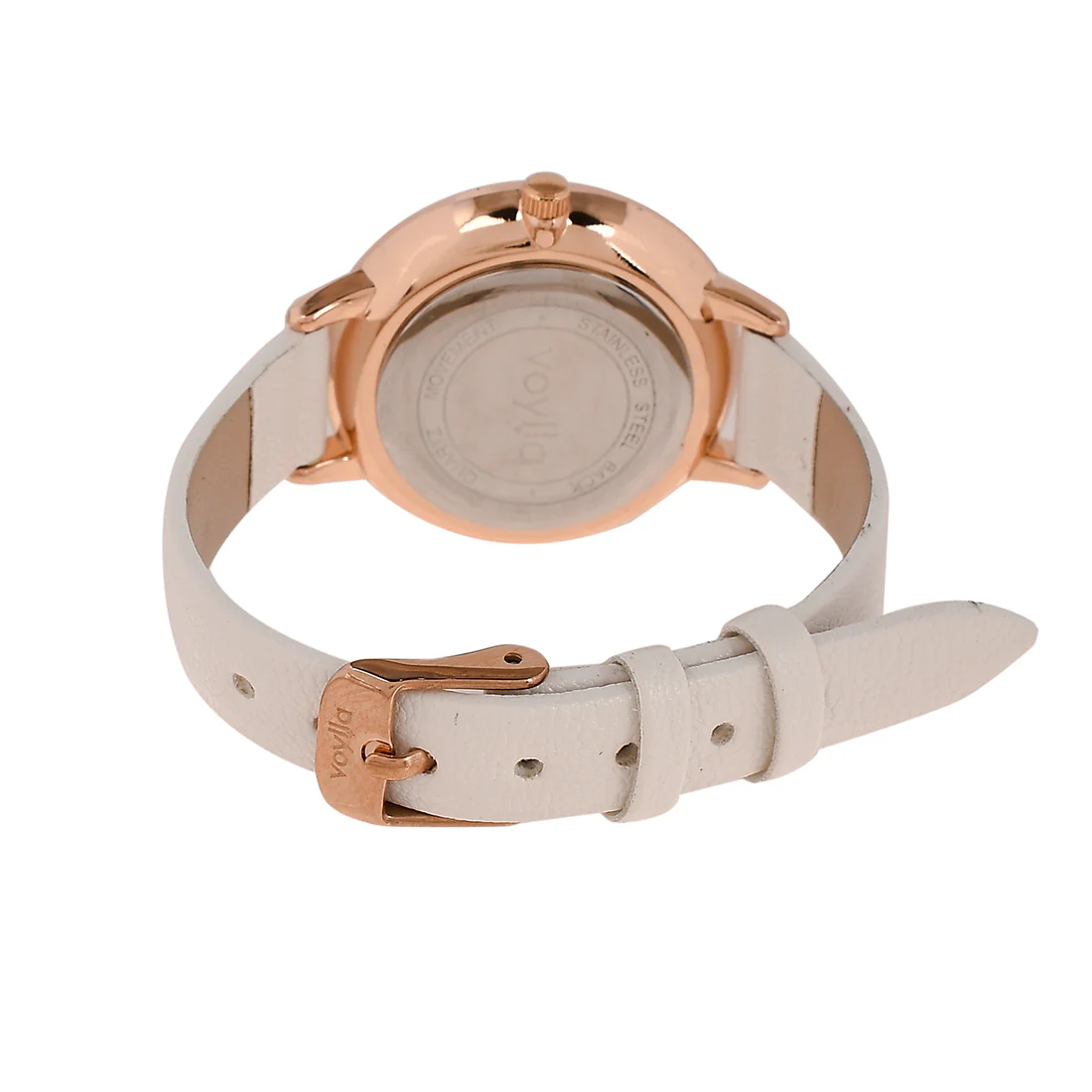 Voylla Gold White Dial Watch - Image 4