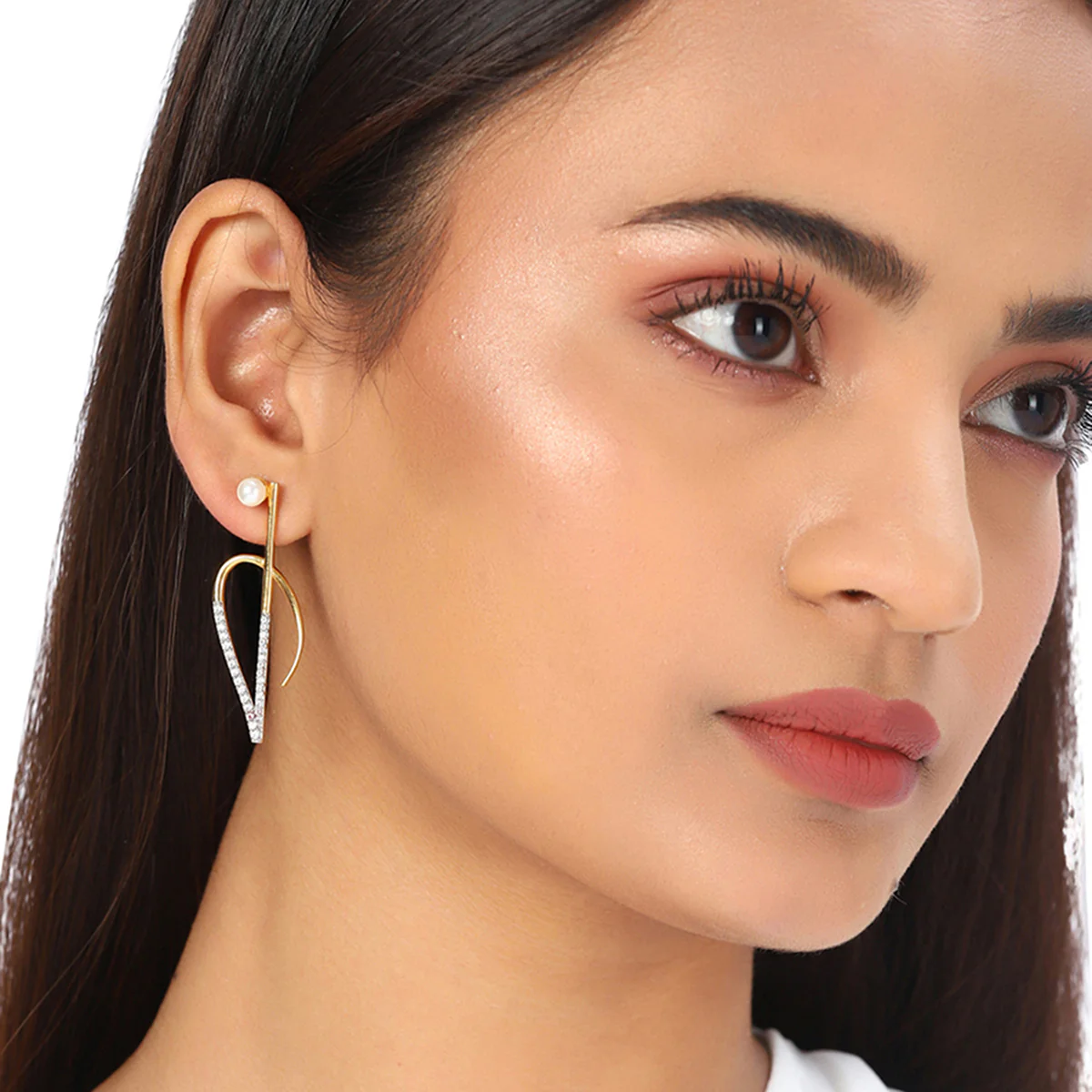 Voylla gold-plated brass earrings - Image 2