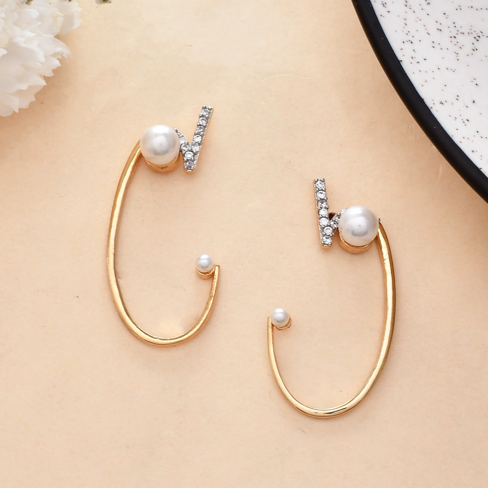 Voylla Gold-Plated Brass Earrings