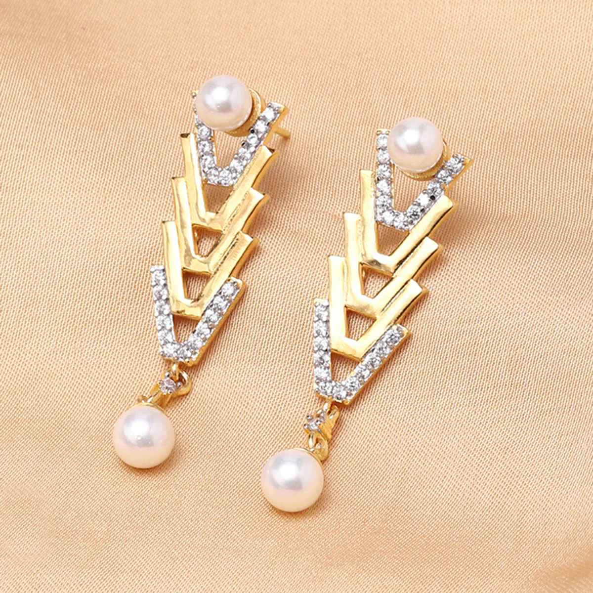 Voylla Gold-Plated Brass Earrings