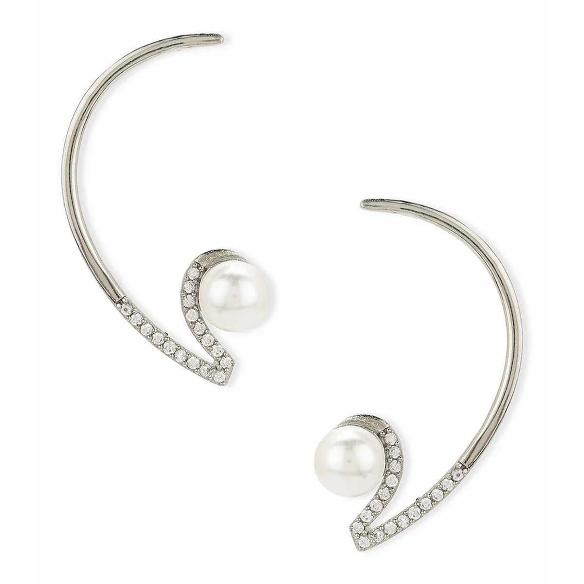 Voylla Silver-Plated Cuff Earrings - Image 3