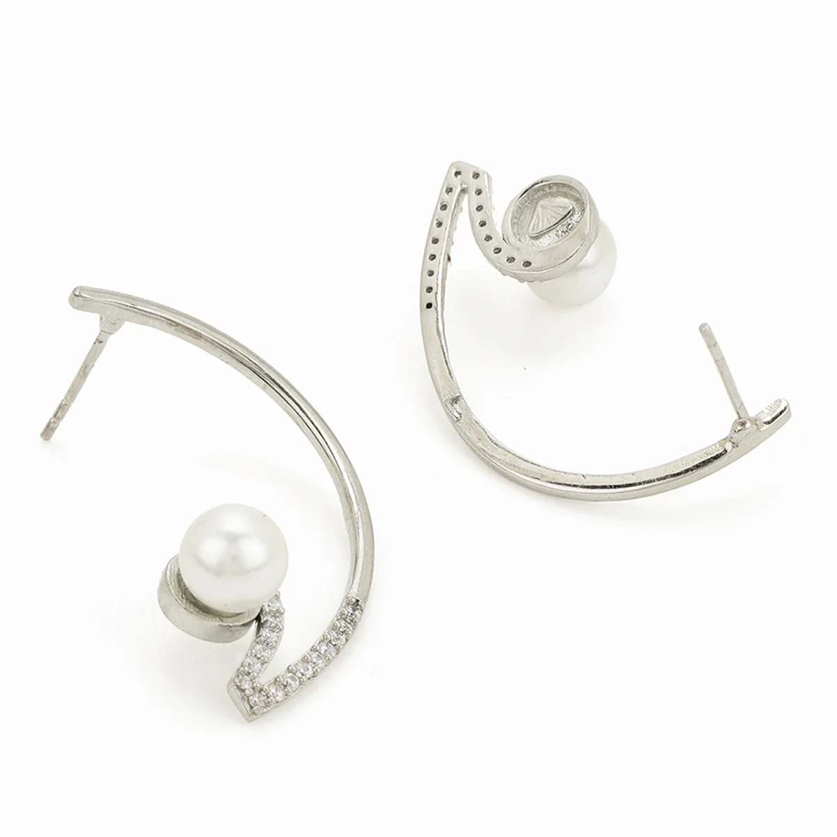 Voylla Silver-Plated Cuff Earrings - Image 4